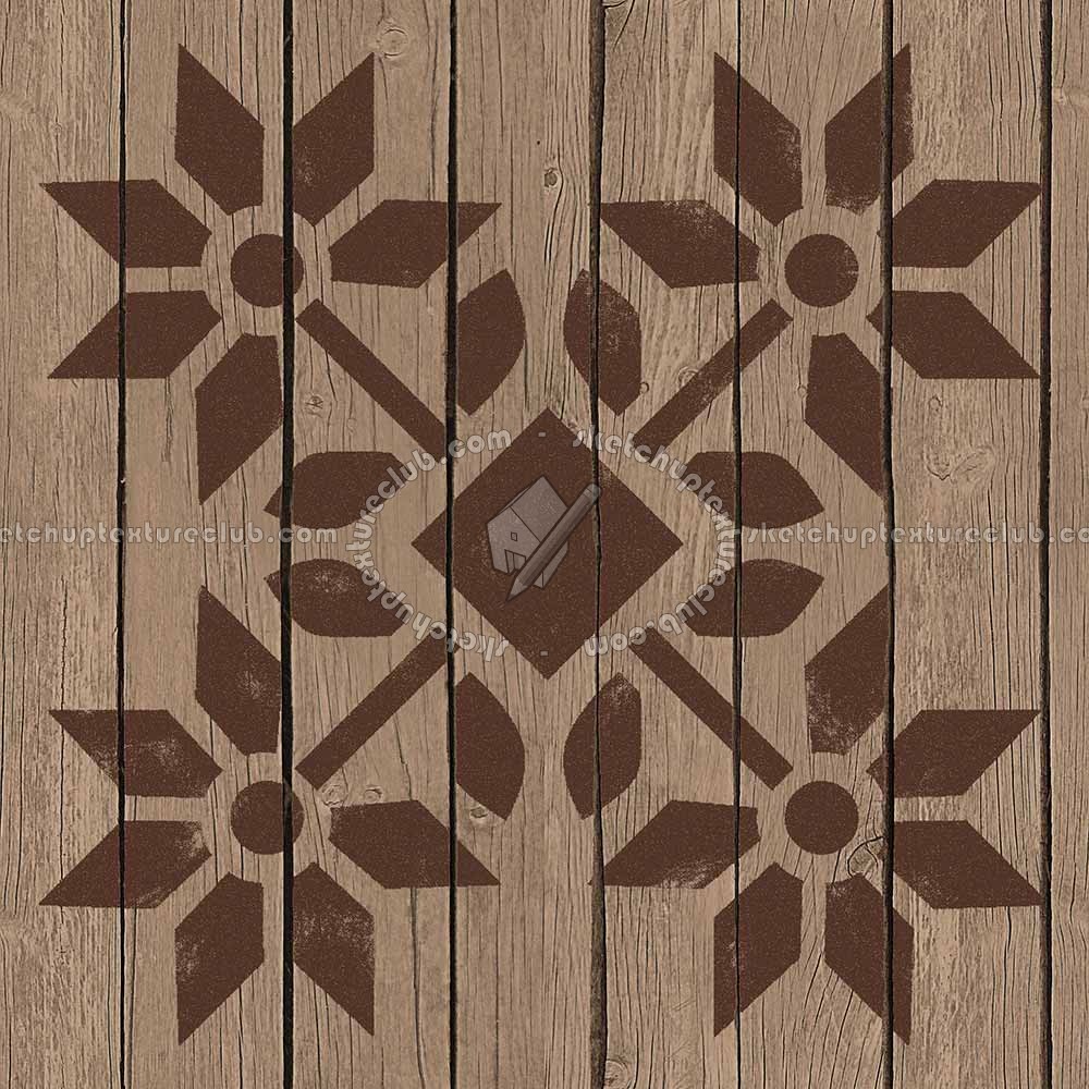 Textures   -   ARCHITECTURE   -   WOOD FLOORS   -   Decorated  - Parquet decorated stencil texture seamless 04691 (seamless)