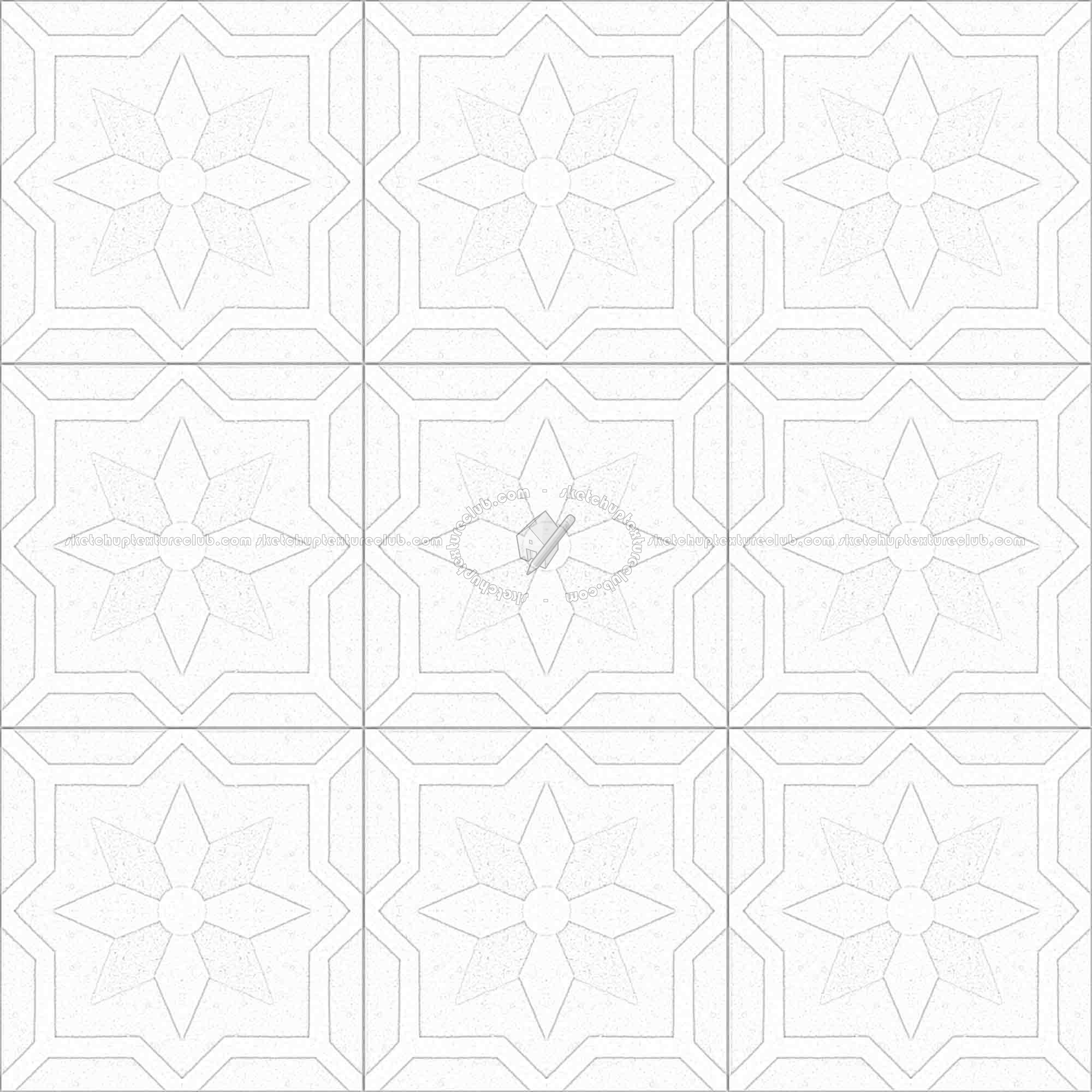 Textures   -   ARCHITECTURE   -   TILES INTERIOR   -   Cement - Encaustic   -   Cement  - Cement concrete tile texture seamless 13382 - Ambient occlusion