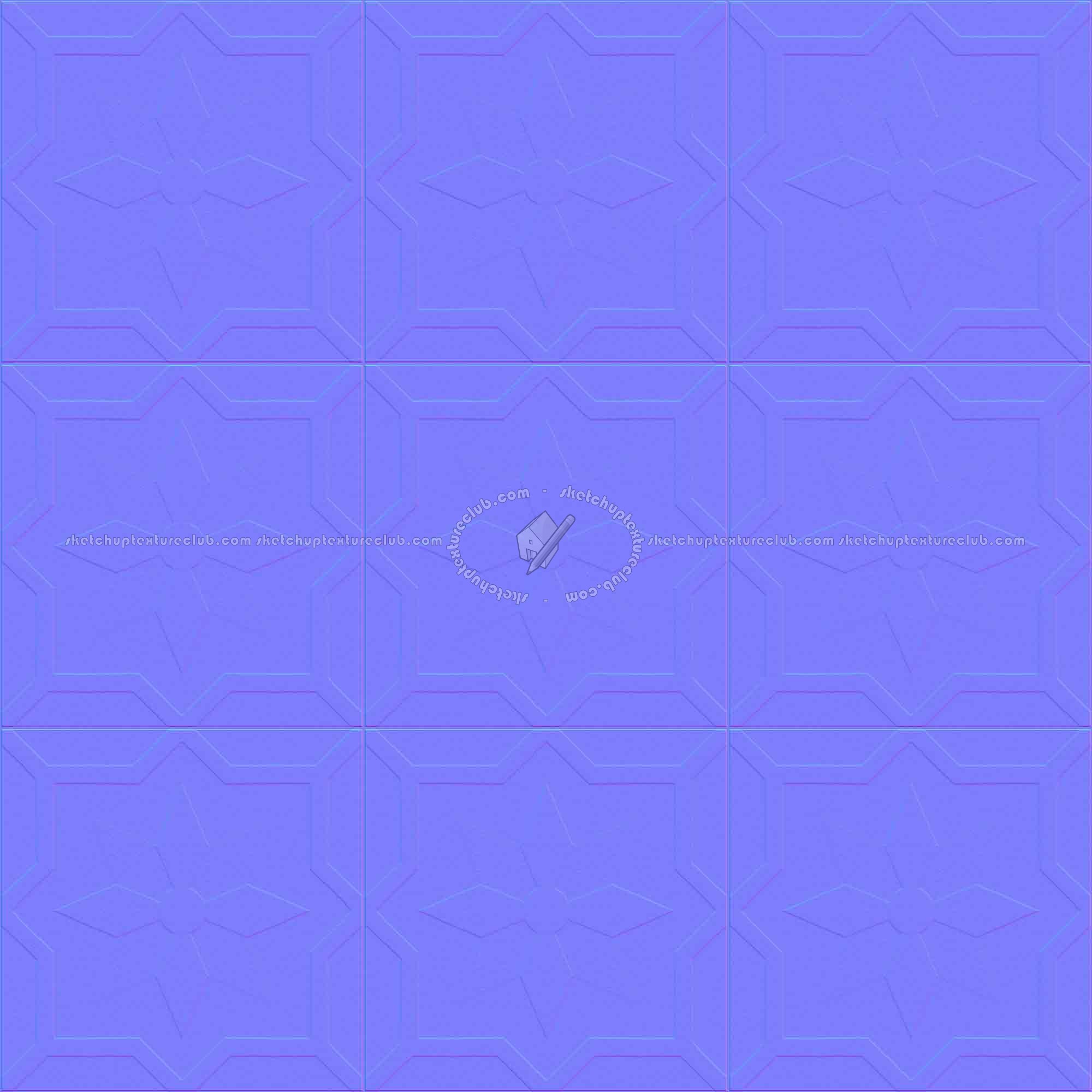 Textures   -   ARCHITECTURE   -   TILES INTERIOR   -   Cement - Encaustic   -   Cement  - Cement concrete tile texture seamless 13382 - Normal