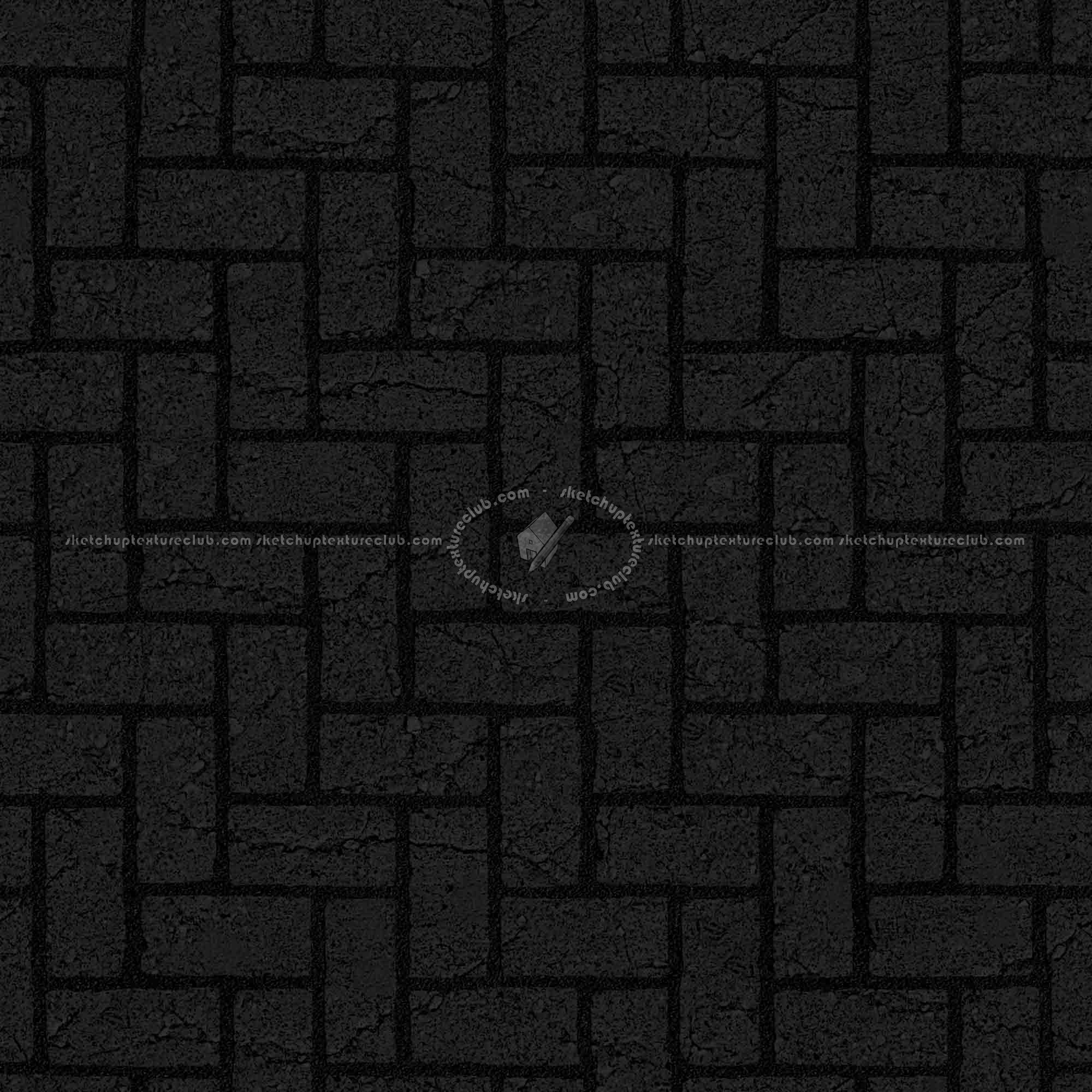 Textures   -   ARCHITECTURE   -   PAVING OUTDOOR   -   Concrete   -   Herringbone  - Concrete paving herringbone outdoor texture seamless 05857 - Specular