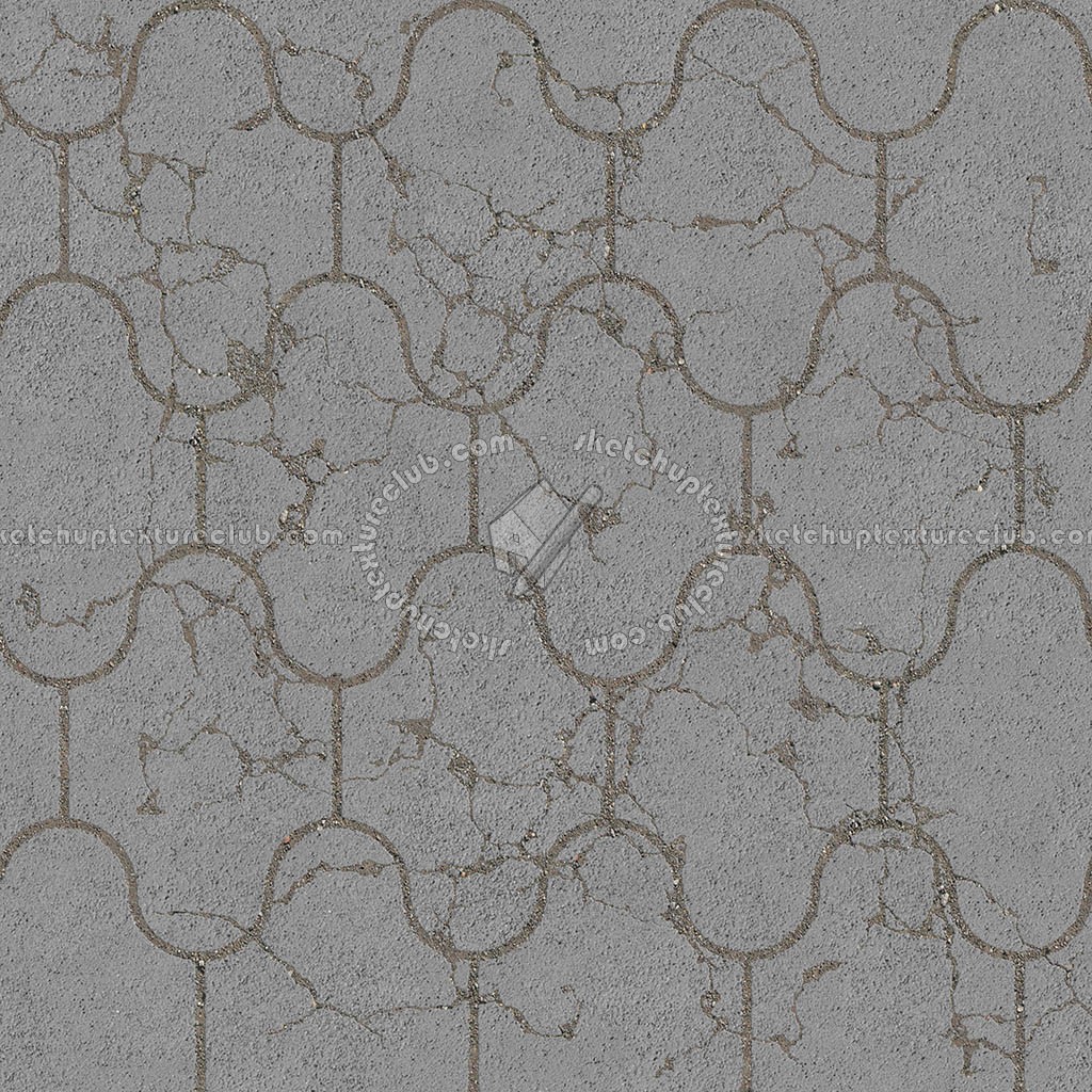 Textures   -   ARCHITECTURE   -   PAVING OUTDOOR   -   Concrete   -   Blocks damaged  - Concrete paving outdoor damaged texture seamless 05546 (seamless)