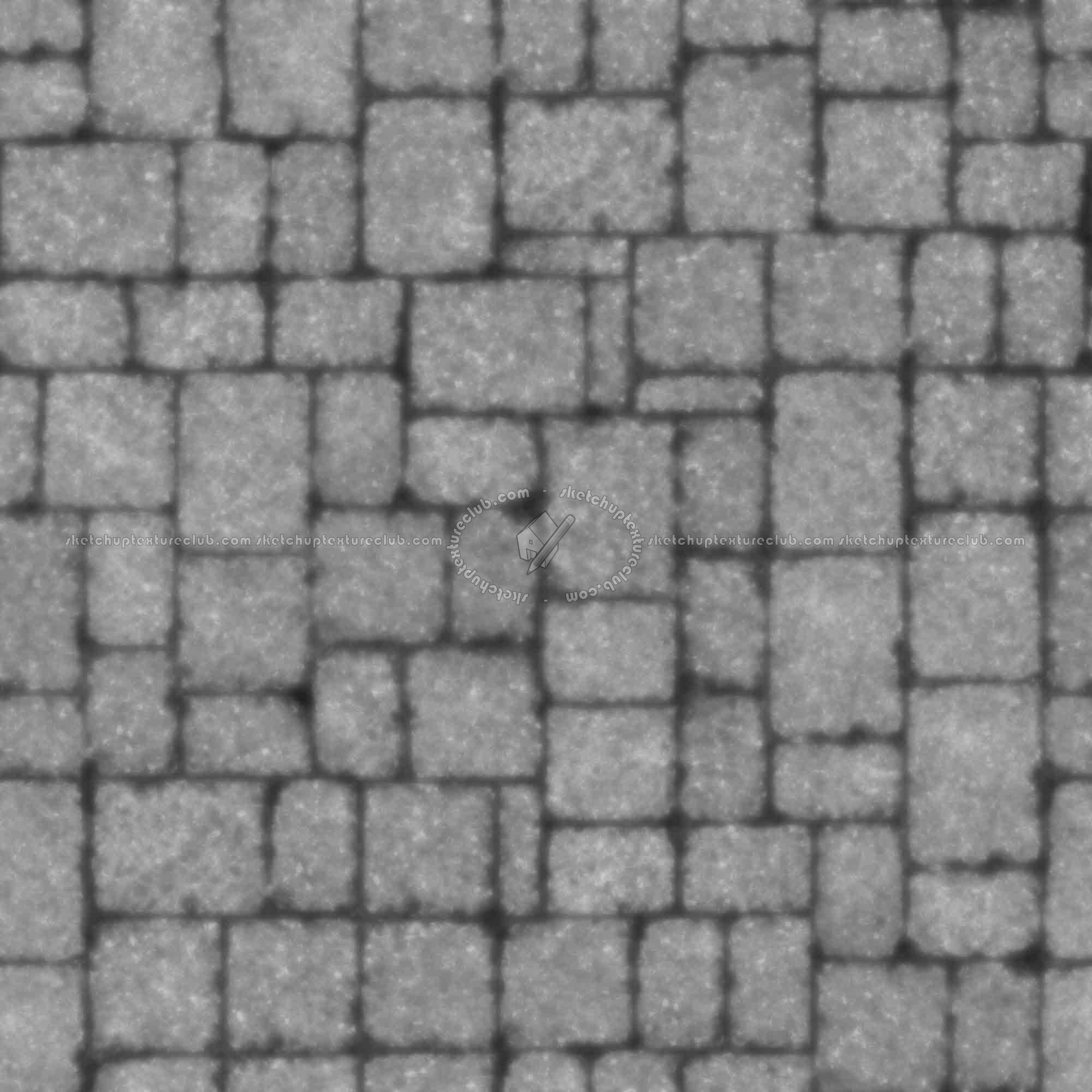 Textures   -   ARCHITECTURE   -   PAVING OUTDOOR   -   Concrete   -   Blocks mixed  - Concrete paving outdoor texture seamless 20557 - Displacement