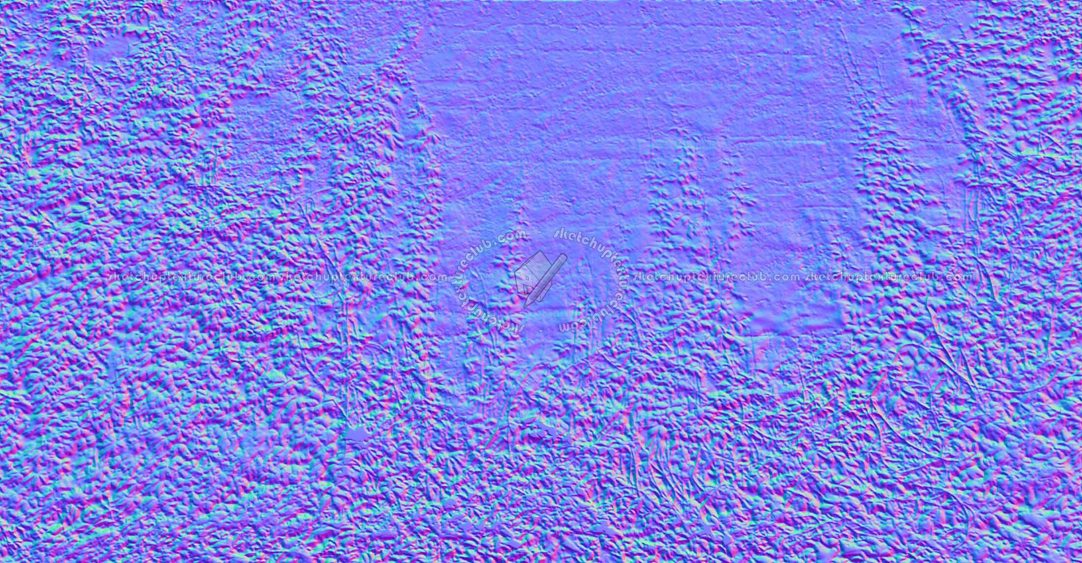 Textures   -   NATURE ELEMENTS   -   VEGETATION   -   Hedges  - Dirt concrete wall with wild creeper texture horizontal seamless 18409 - Normal