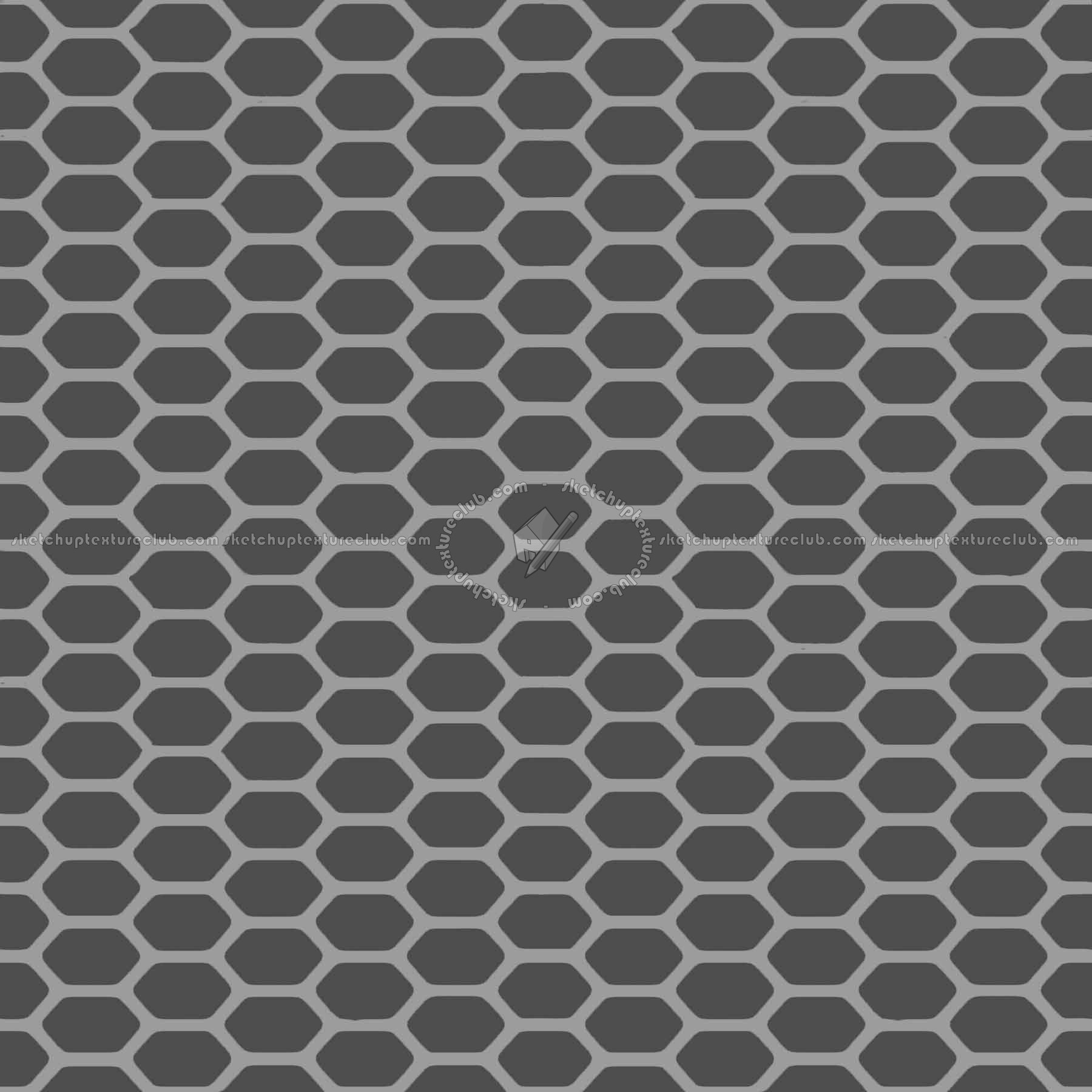 Textures   -   MATERIALS   -   METALS   -   Perforated  - Mesh steel perforate metal texture seamless 10539 - Displacement