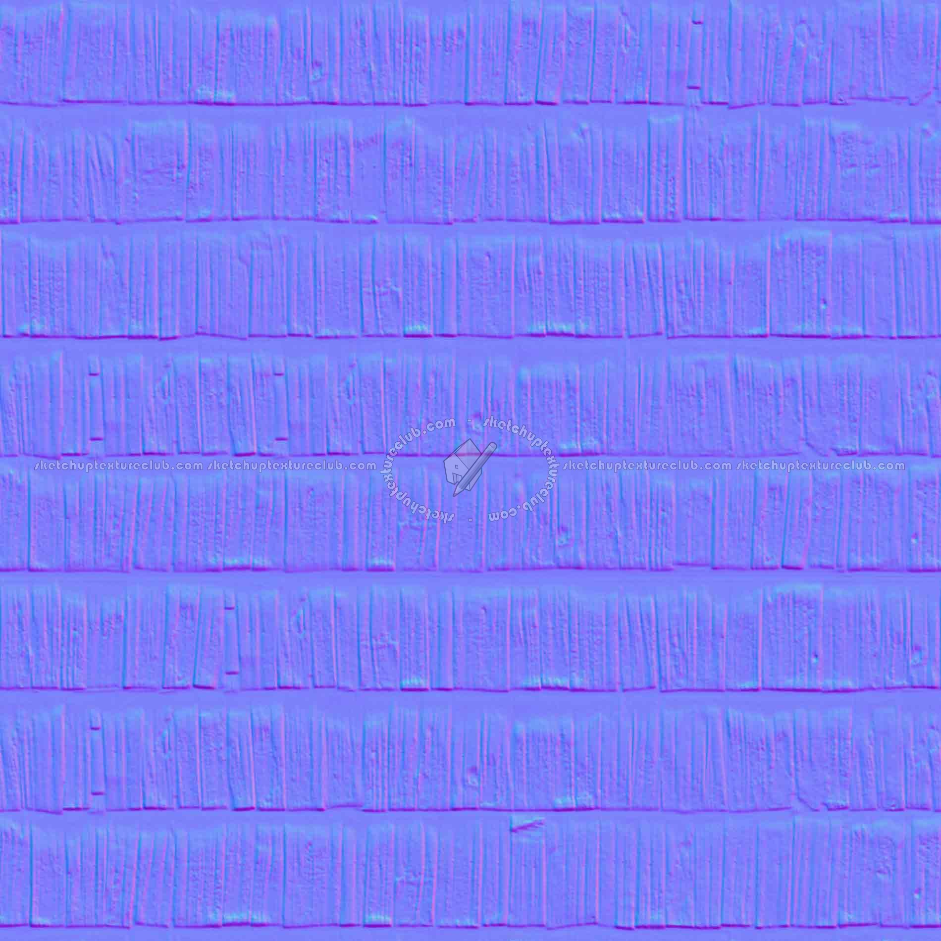 Textures   -   ARCHITECTURE   -   ROOFINGS   -   Shingles wood  - Wood shingle roof texture seamless 03845 - Normal