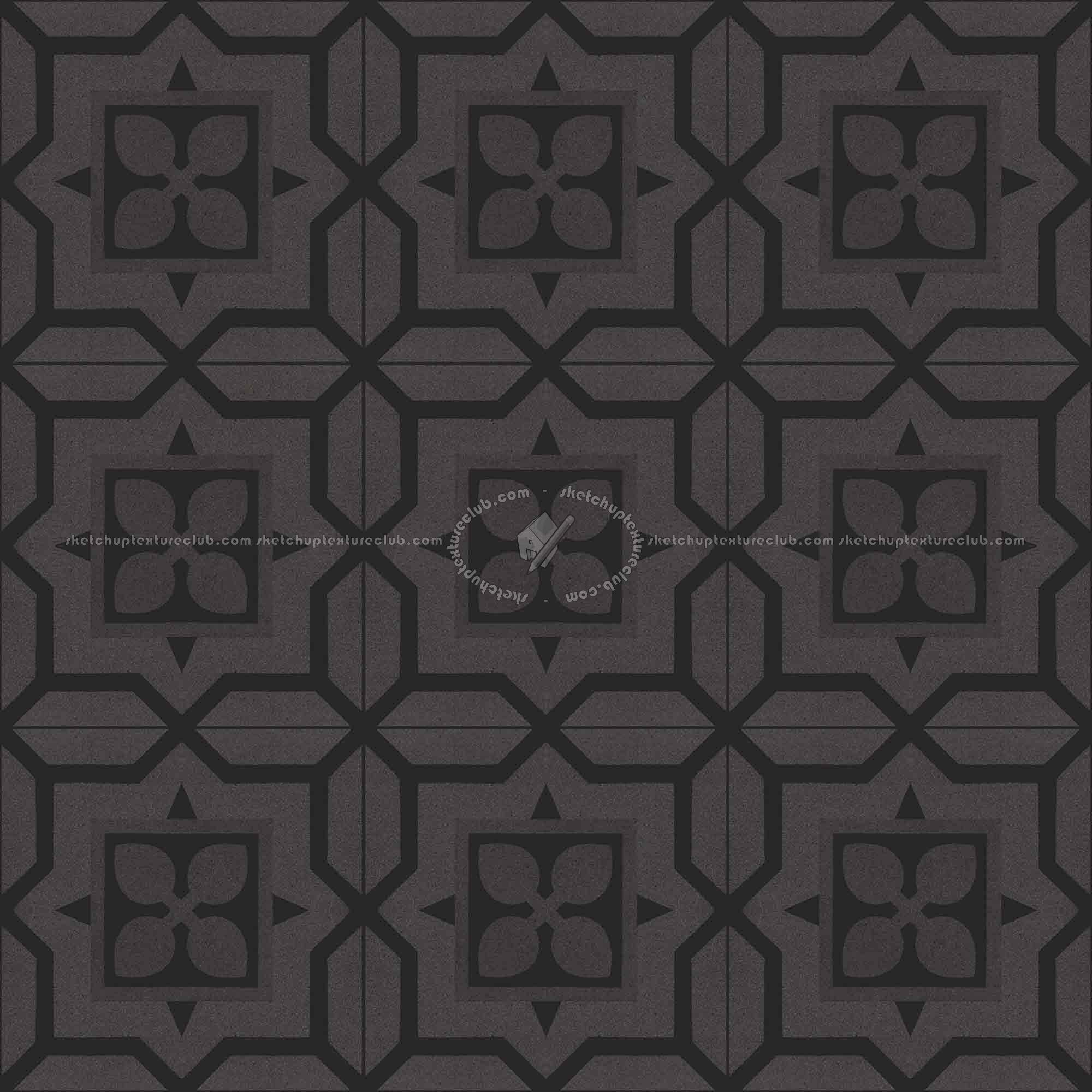 Textures   -   ARCHITECTURE   -   TILES INTERIOR   -   Cement - Encaustic   -   Cement  - Cement concrete tile texture seamless 13383 - Specular