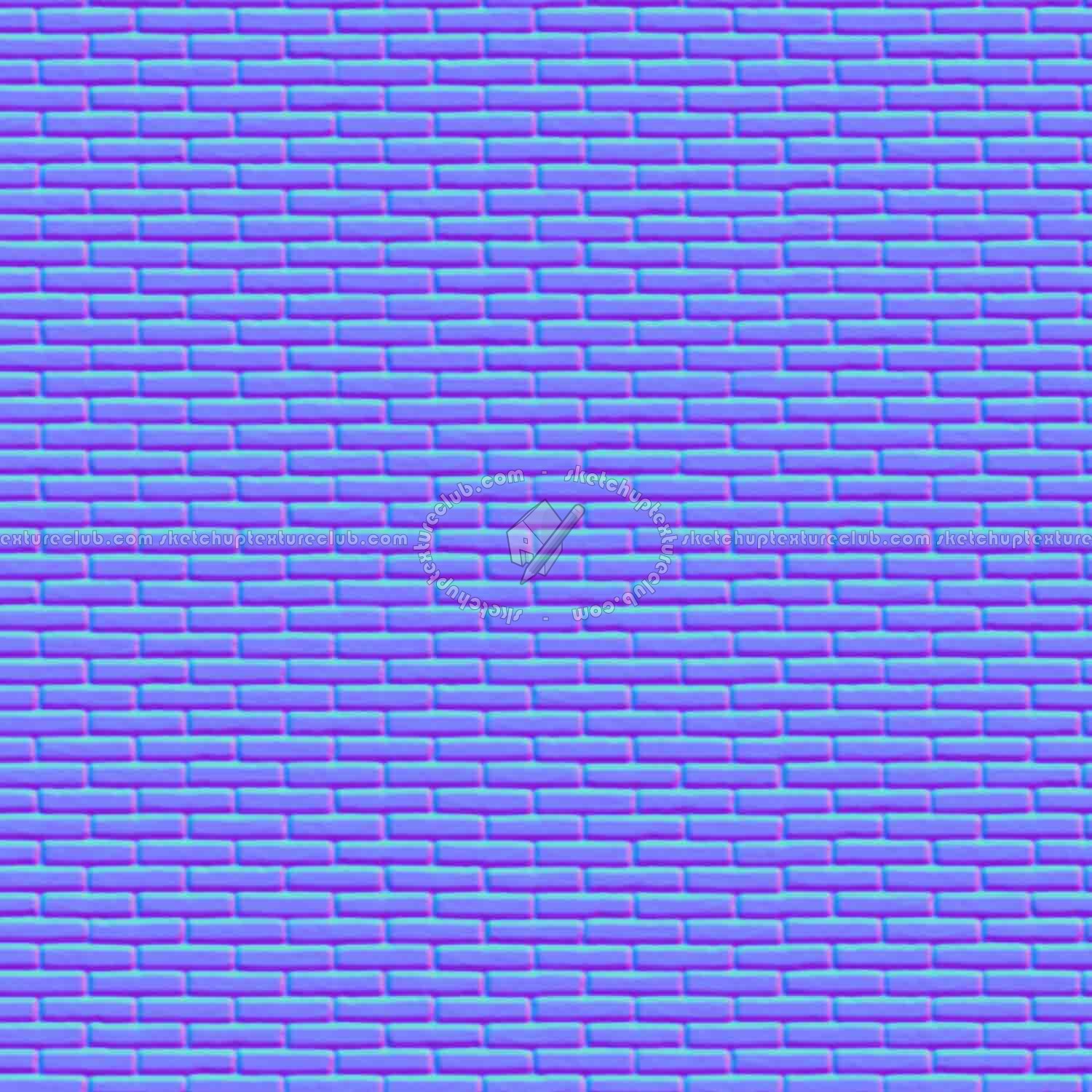 Textures   -   ARCHITECTURE   -   BRICKS   -   Facing Bricks   -   Smooth  - Facing smooth bricks texture seamless 00318 - Normal