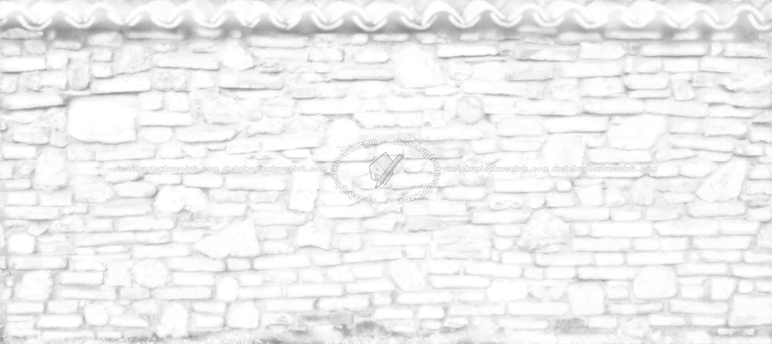 Textures   -   ARCHITECTURE   -   BRICKS   -   Special Bricks  - Italy brick wall and stones texture horizontal seamless 19271 - Ambient occlusion