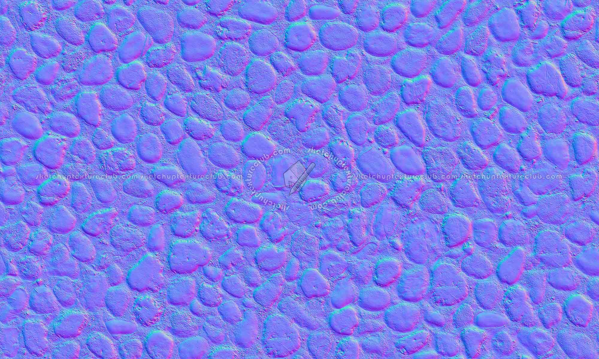 Textures   -   ARCHITECTURE   -   ROADS   -   Paving streets   -   Rounded cobble  - Rounded cobblestone texture seamless 20492 - Normal