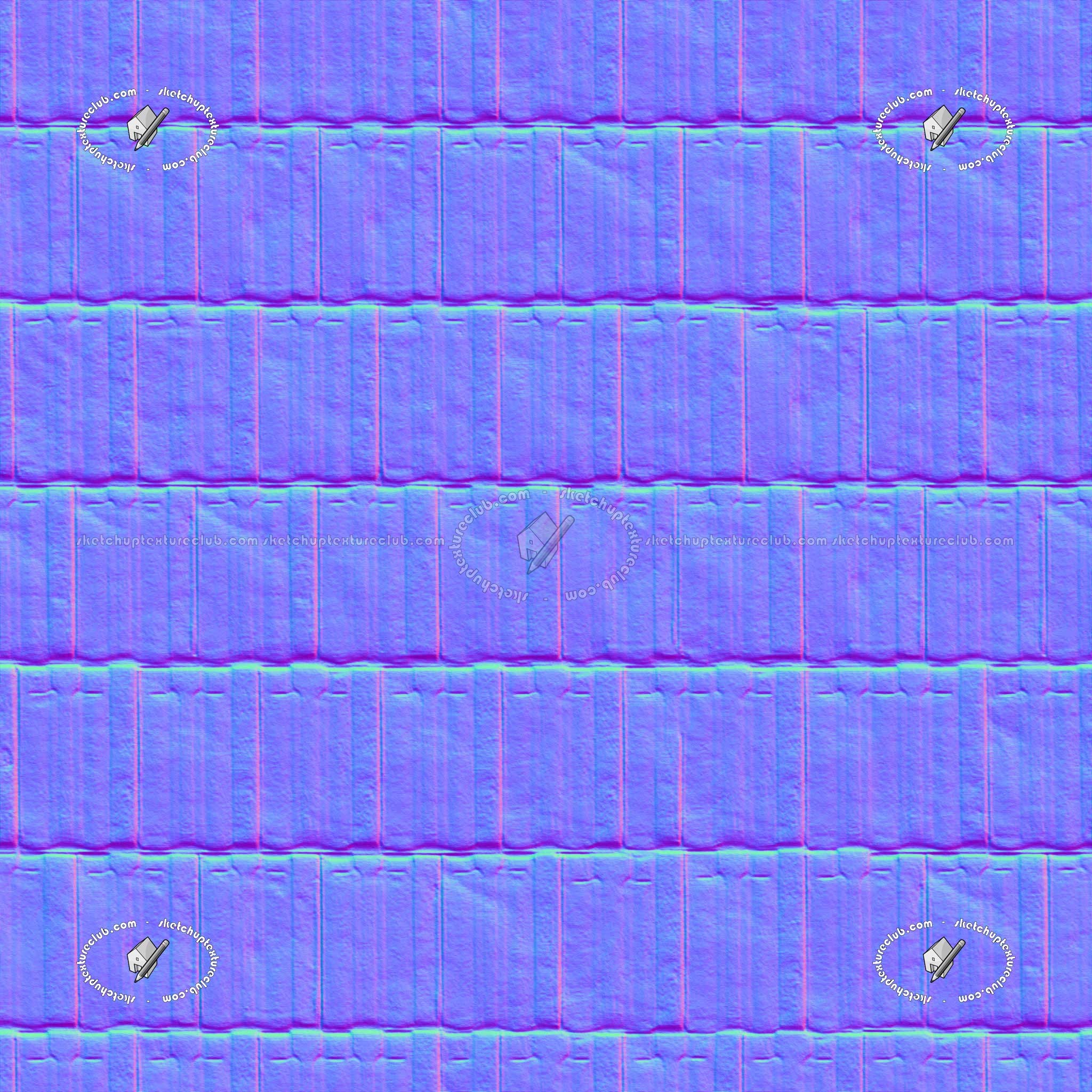 Textures   -   ARCHITECTURE   -   ROOFINGS   -   Clay roofs  - Clay roofing Cote de Beaune texture seamless 03346 - Normal