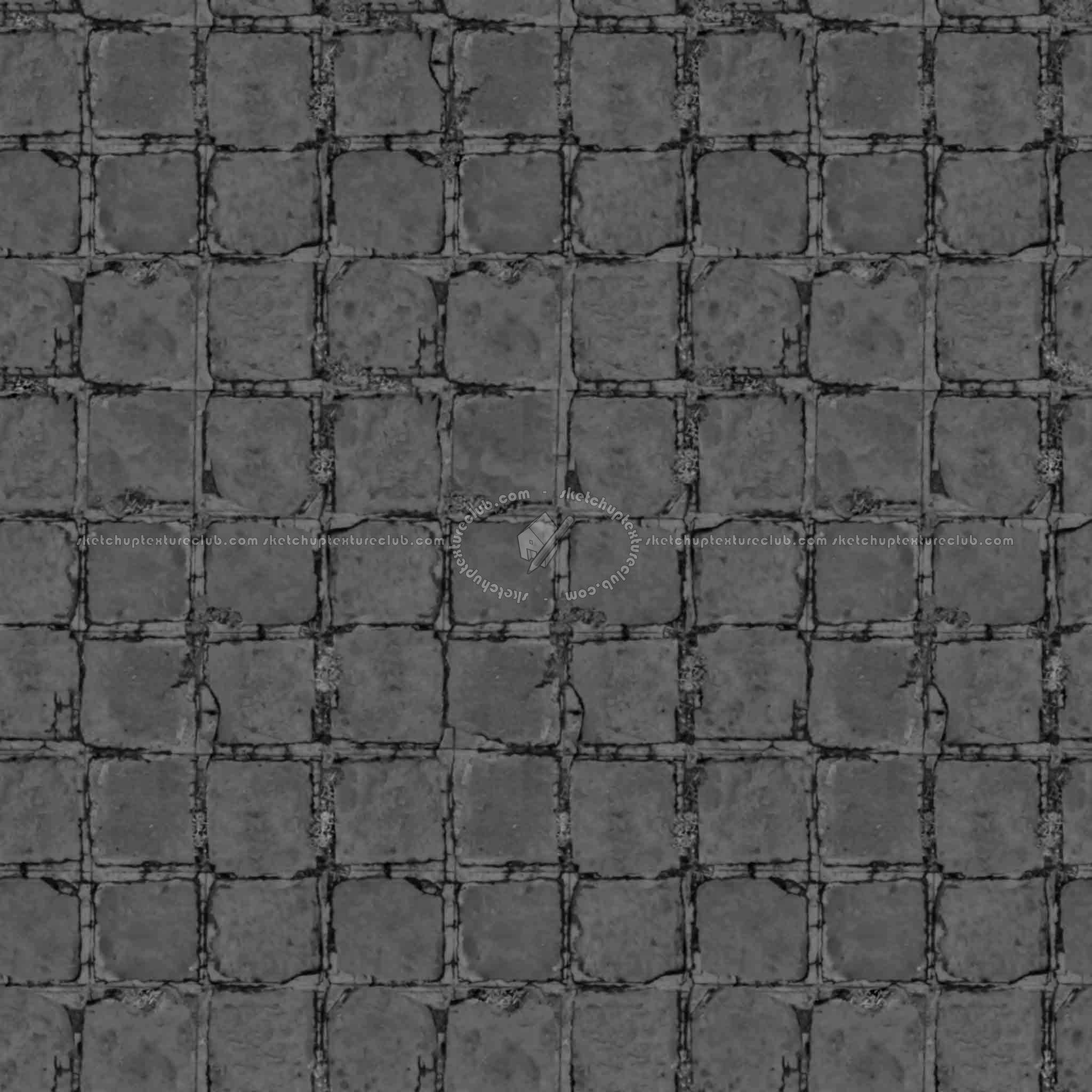 Textures   -   ARCHITECTURE   -   PAVING OUTDOOR   -   Concrete   -   Blocks damaged  - Concrete paving outdoor damaged texture seamless 05486 - Displacement