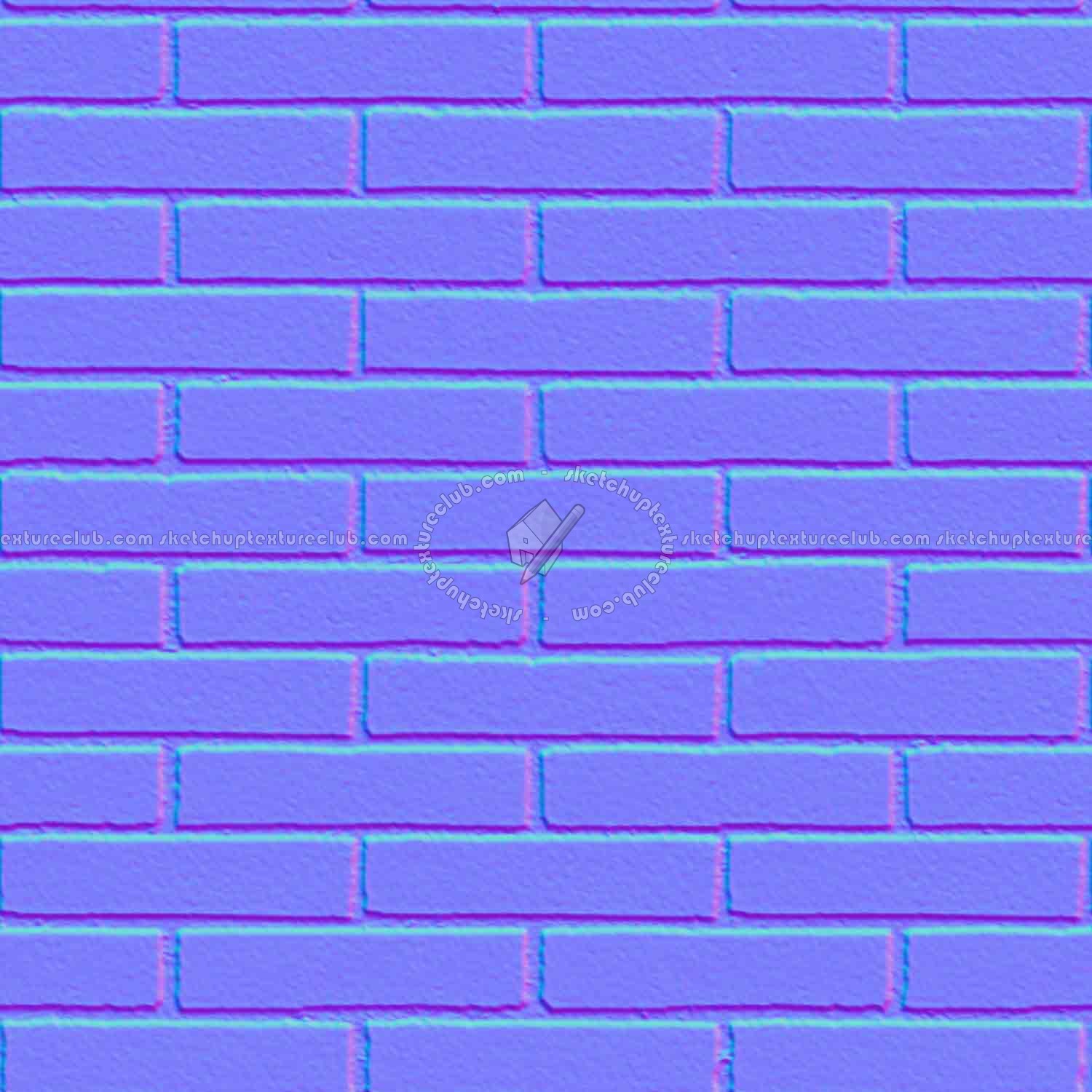 Textures   -   ARCHITECTURE   -   BRICKS   -   Facing Bricks   -   Smooth  - Facing smooth bricks texture seamless 00256 - Normal