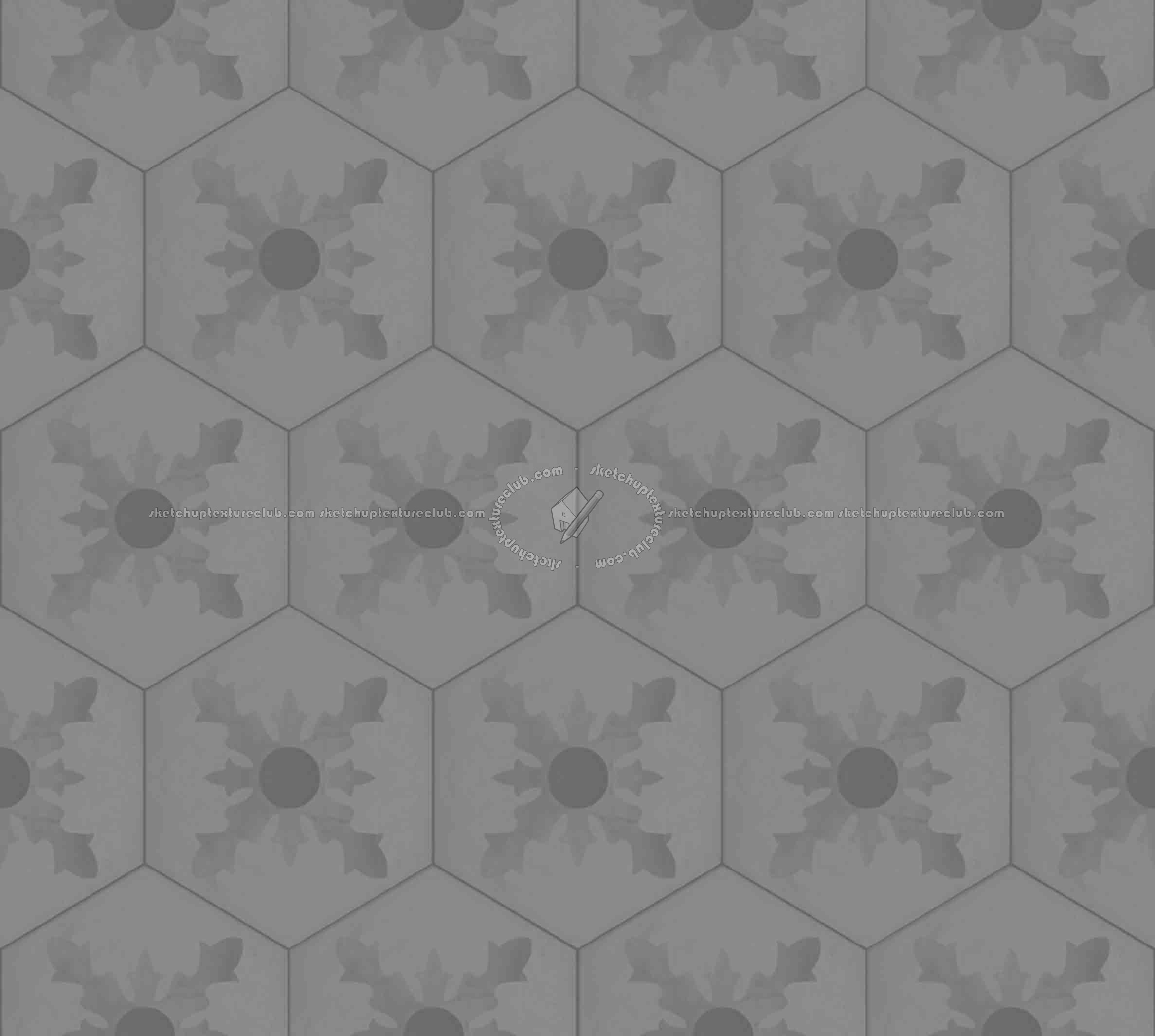 Textures   -   ARCHITECTURE   -   TILES INTERIOR   -   Hexagonal mixed  - Hexagonal tile texture seamless 16871 - Displacement