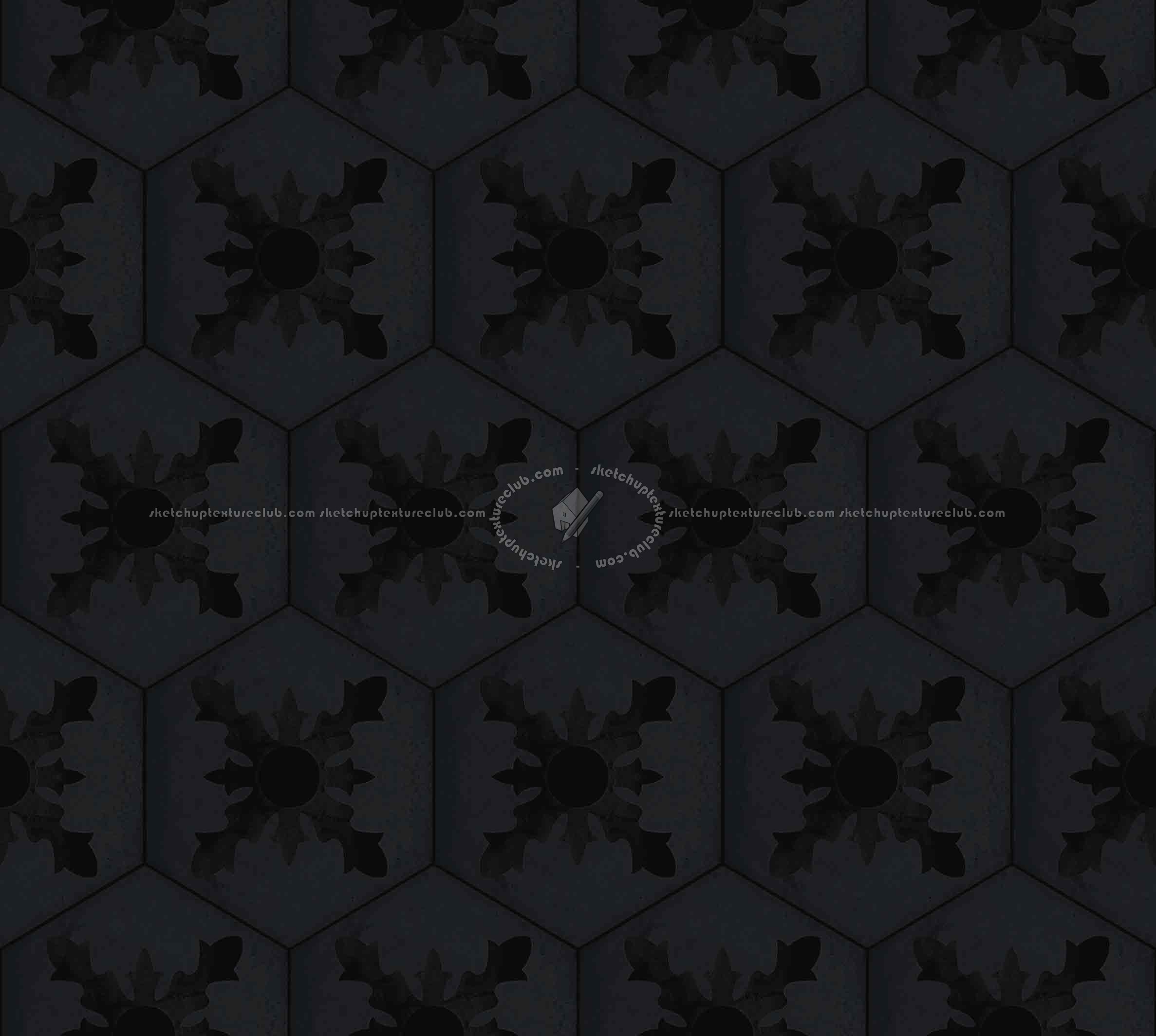 Textures   -   ARCHITECTURE   -   TILES INTERIOR   -   Hexagonal mixed  - Hexagonal tile texture seamless 16871 - Specular