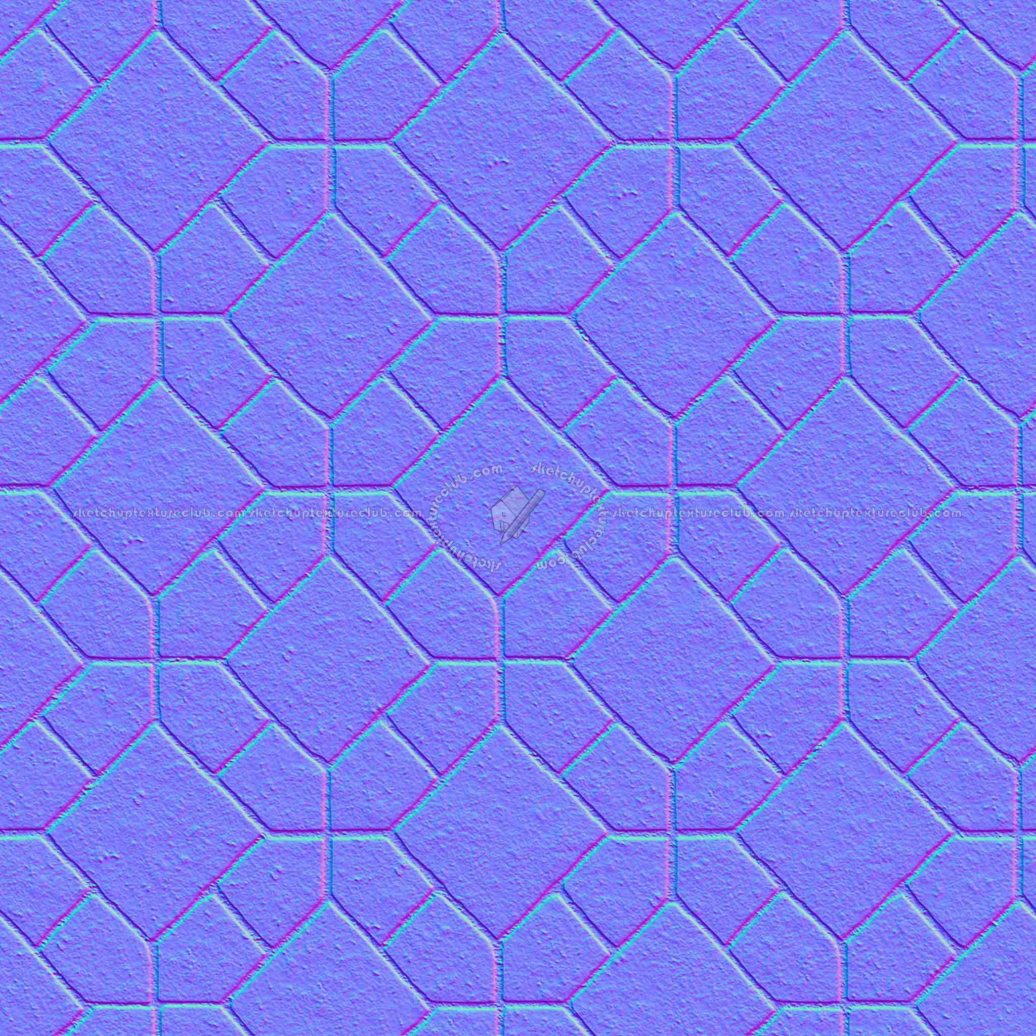 Textures   -   ARCHITECTURE   -   PAVING OUTDOOR   -   Concrete   -   Blocks mixed  - Paving concrete mixed size texture seamless 05568 - Normal