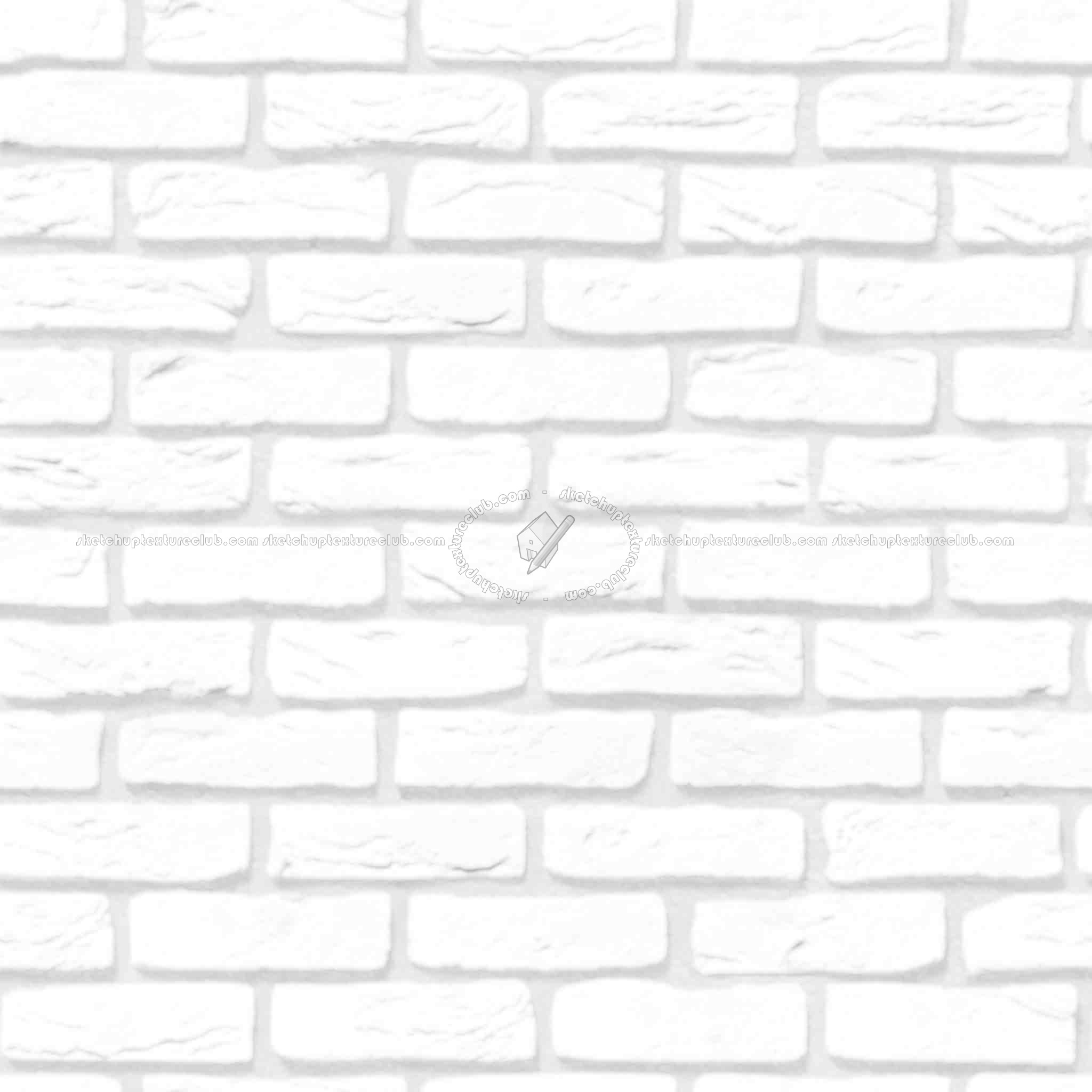 Textures   -   ARCHITECTURE   -   BRICKS   -   White Bricks  - White bricks texture seamless 00496 - Ambient occlusion