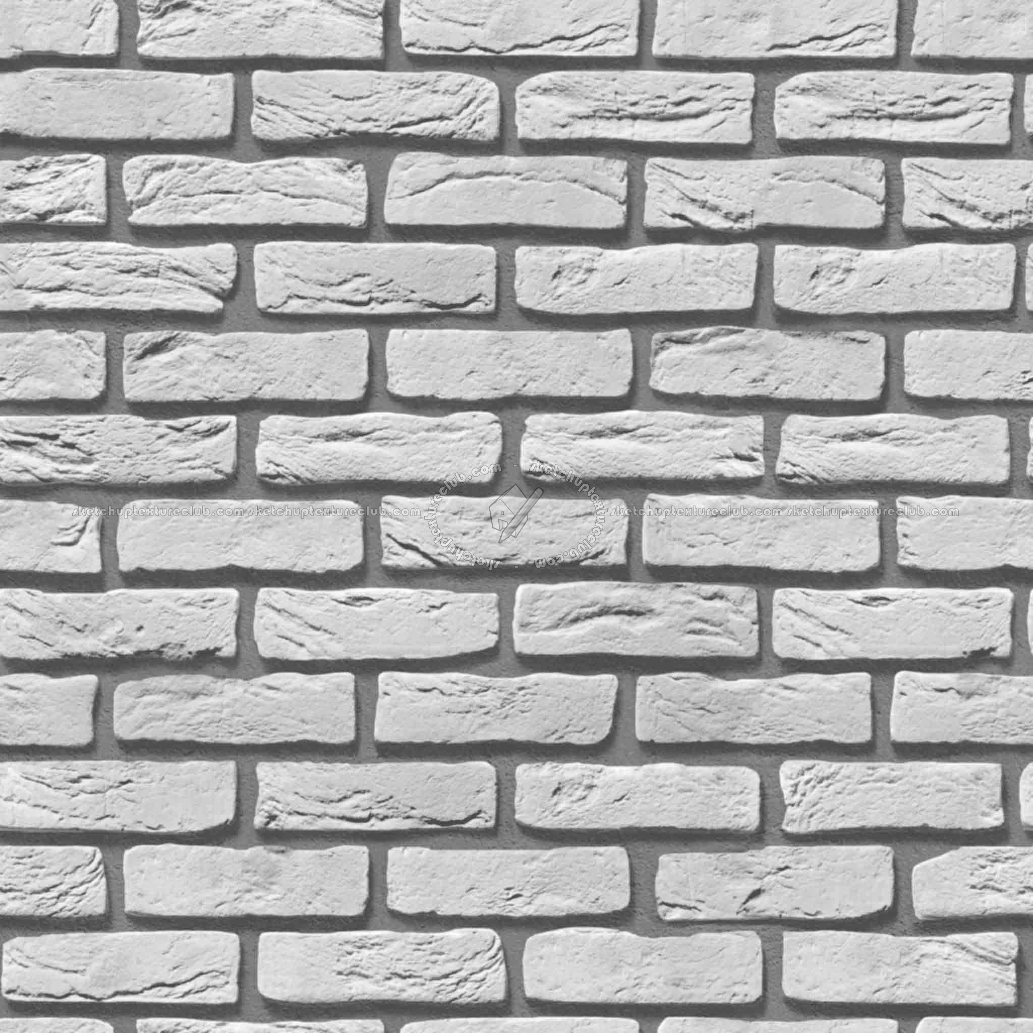 Textures   -   ARCHITECTURE   -   BRICKS   -   White Bricks  - White bricks texture seamless 00496 - Bump