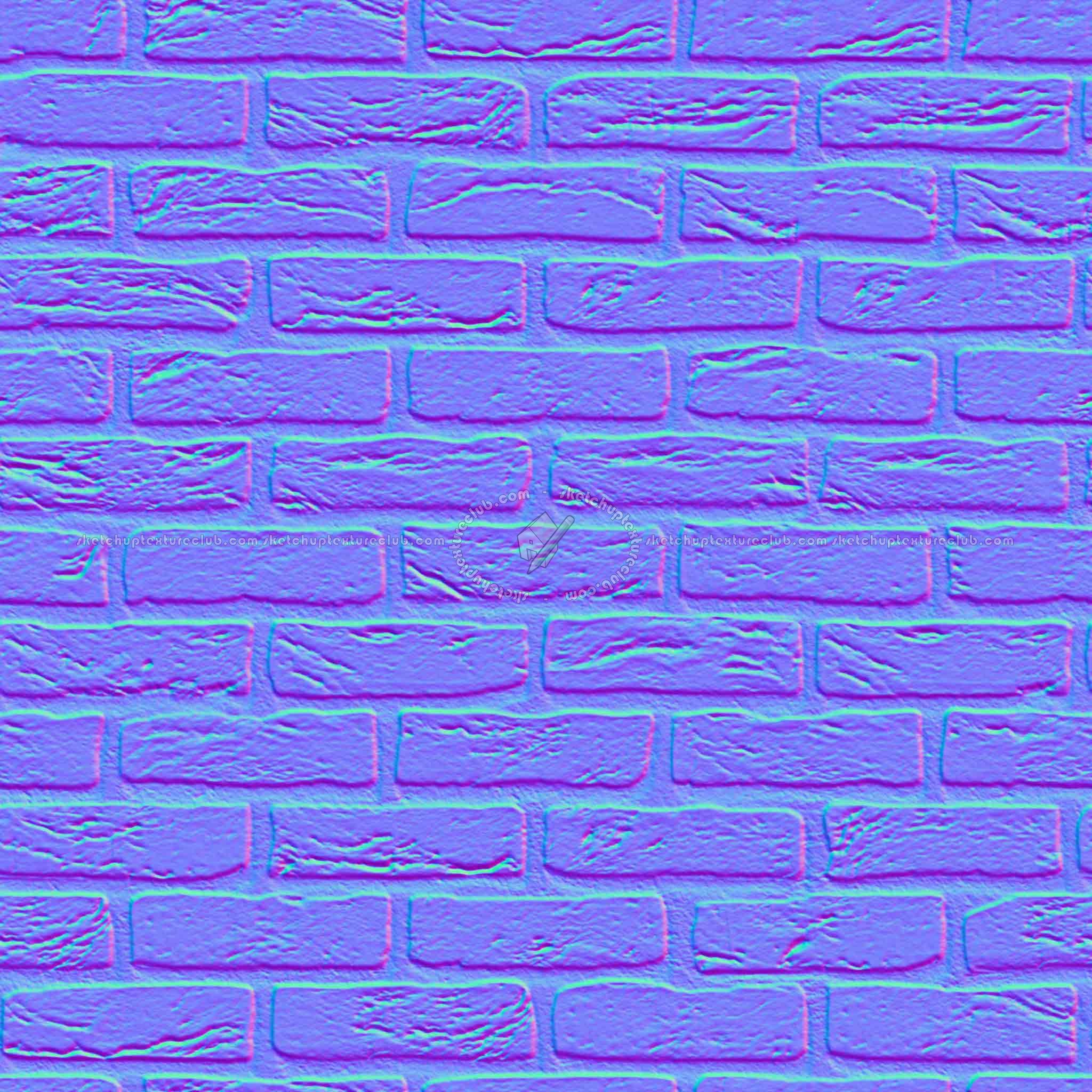 Textures   -   ARCHITECTURE   -   BRICKS   -   White Bricks  - White bricks texture seamless 00496 - Normal