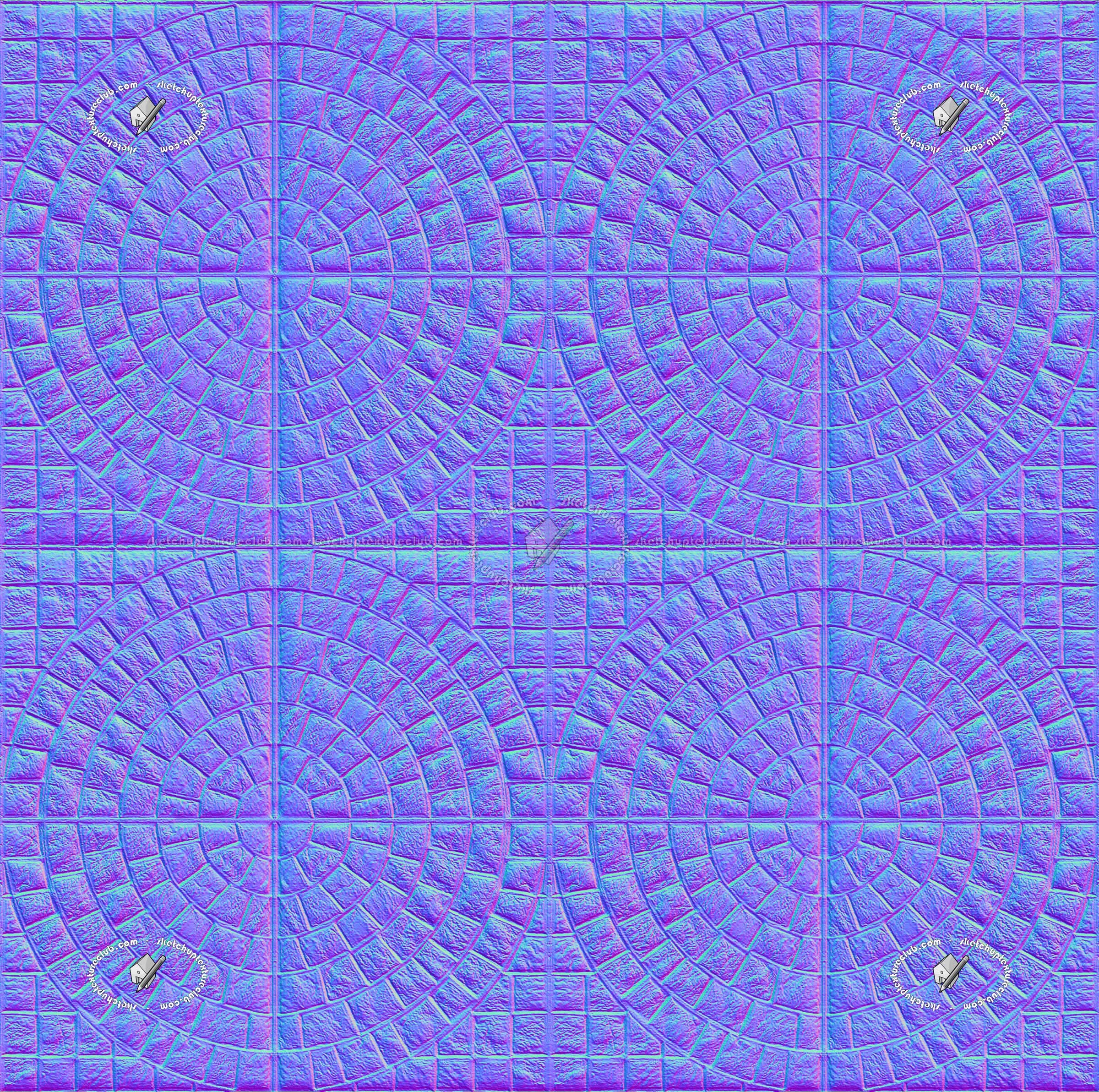 Textures   -   ARCHITECTURE   -   PAVING OUTDOOR   -   Concrete   -   Blocks mixed  - Painted concrete paving outdoor texture seamless 20748 - Normal