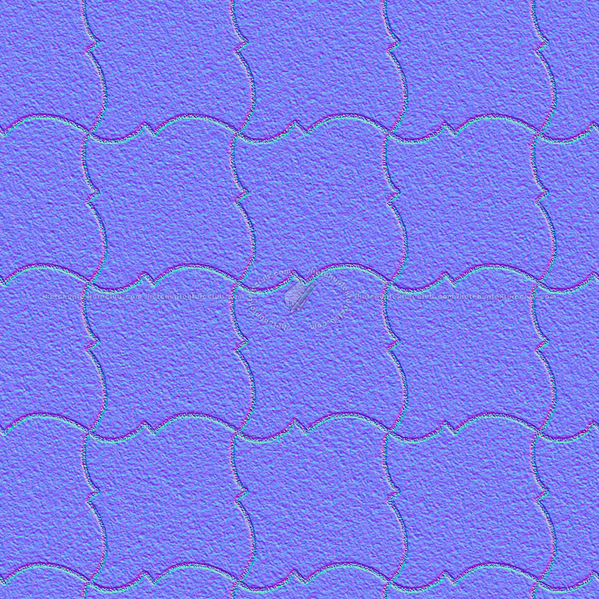 Textures   -   ARCHITECTURE   -   PAVING OUTDOOR   -   Pavers stone   -   Blocks mixed  - Pavers stone mixed size texture seamless 06156 - Normal