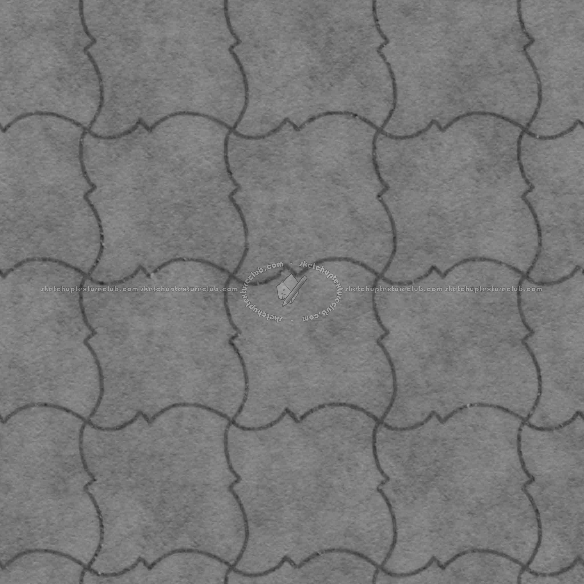 Textures   -   ARCHITECTURE   -   PAVING OUTDOOR   -   Pavers stone   -   Blocks mixed  - Pavers stone mixed size texture seamless 06157 - Displacement