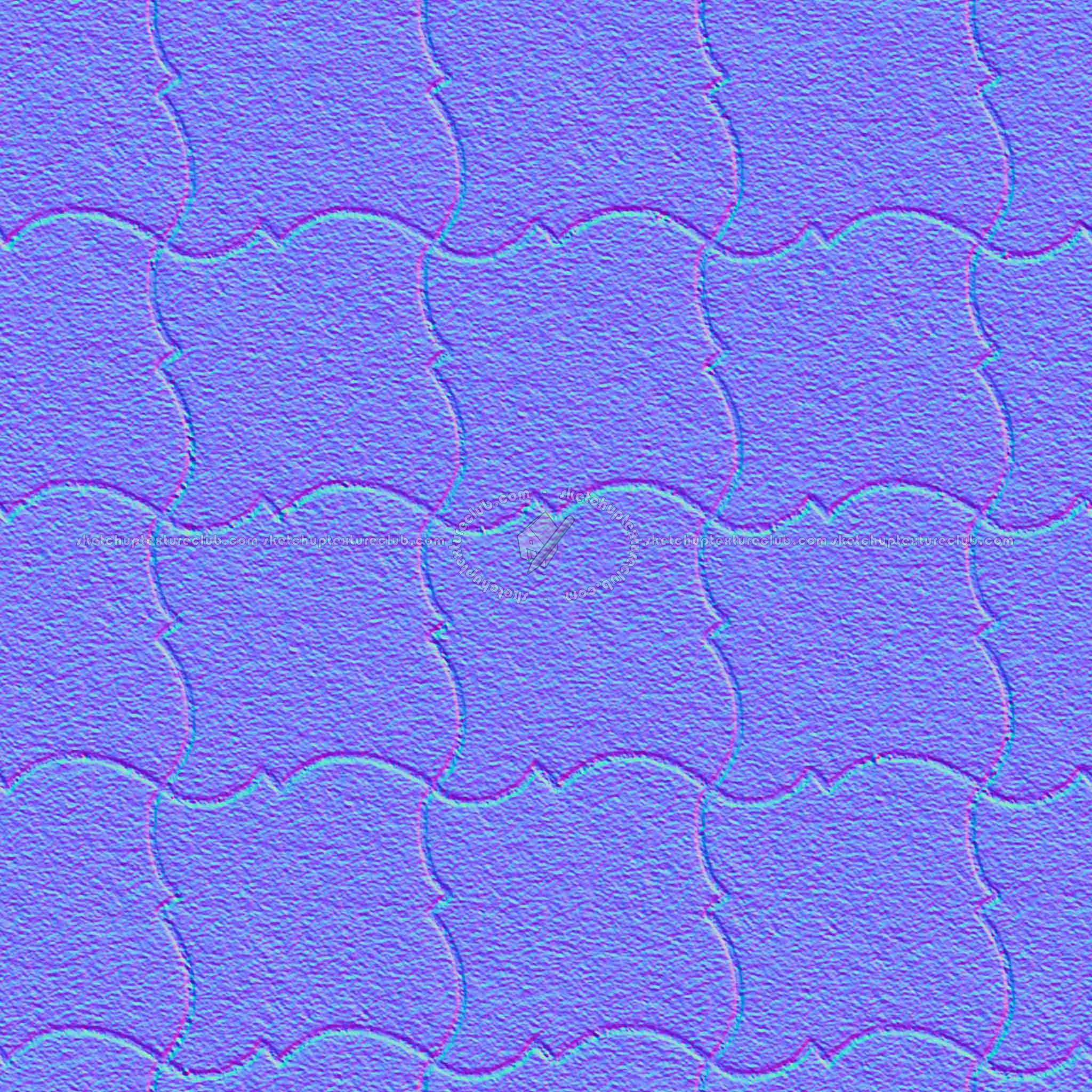 Textures   -   ARCHITECTURE   -   PAVING OUTDOOR   -   Pavers stone   -   Blocks mixed  - Pavers stone mixed size texture seamless 06157 - Normal