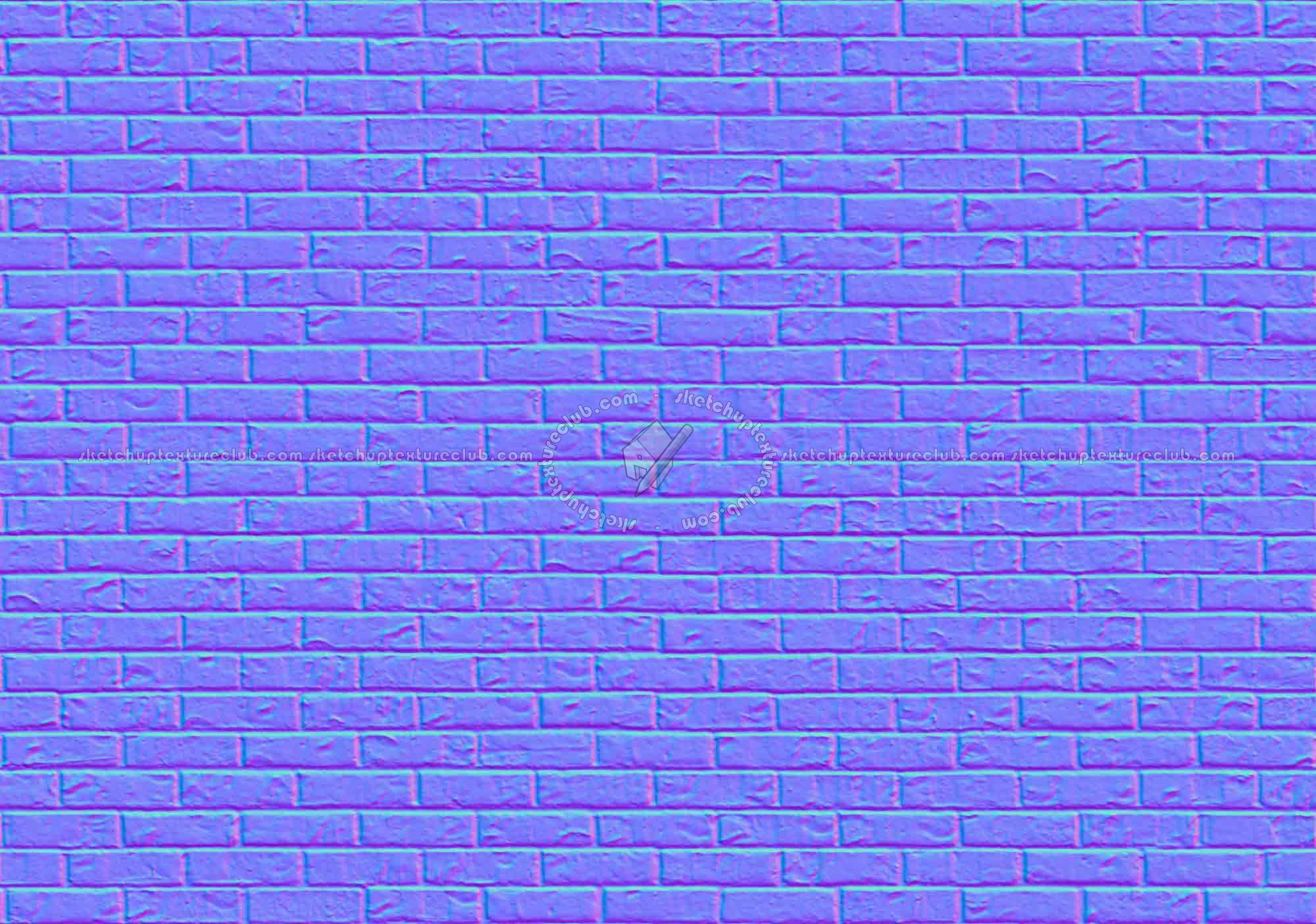 Textures   -   ARCHITECTURE   -   BRICKS   -   Facing Bricks   -   Rustic  - Rustic bricks texture seamless 00244 - Normal