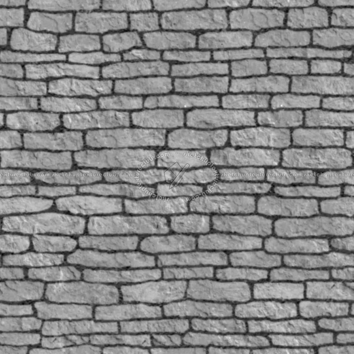 Textures   -   ARCHITECTURE   -   STONES WALLS   -   Stone blocks  - Wall stone with regular blocks texture seamless 08363 - Displacement