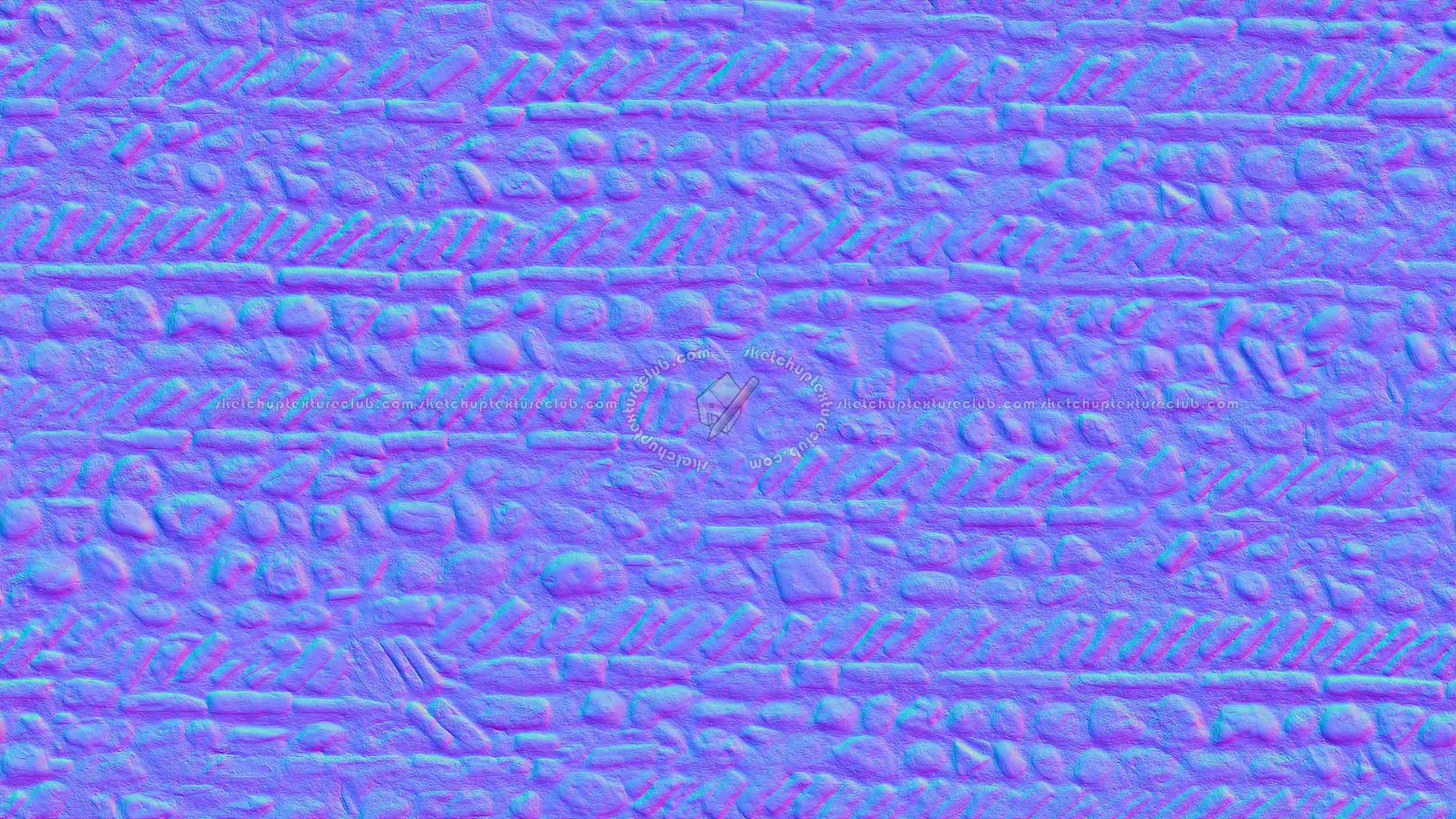 Textures   -   ARCHITECTURE   -   BRICKS   -   Special Bricks  - Italy brick wall and stones texture seamless 20731 - Normal