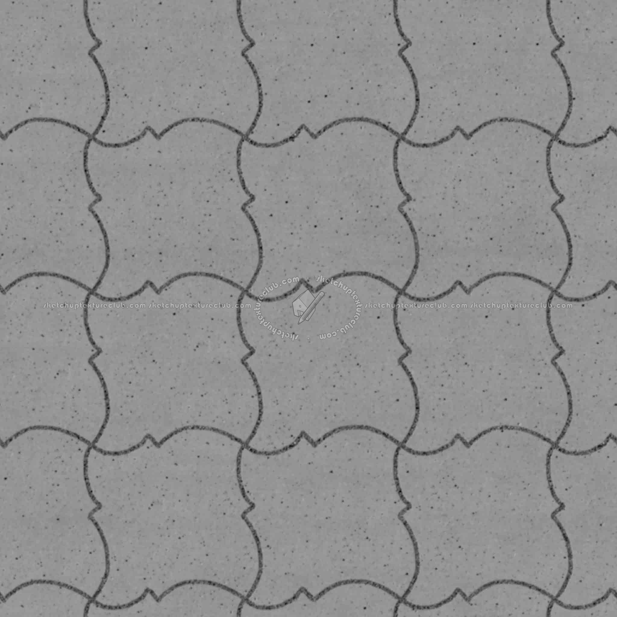 Textures   -   ARCHITECTURE   -   PAVING OUTDOOR   -   Pavers stone   -   Blocks mixed  - Pavers stone mixed size texture seamless 06158 - Displacement