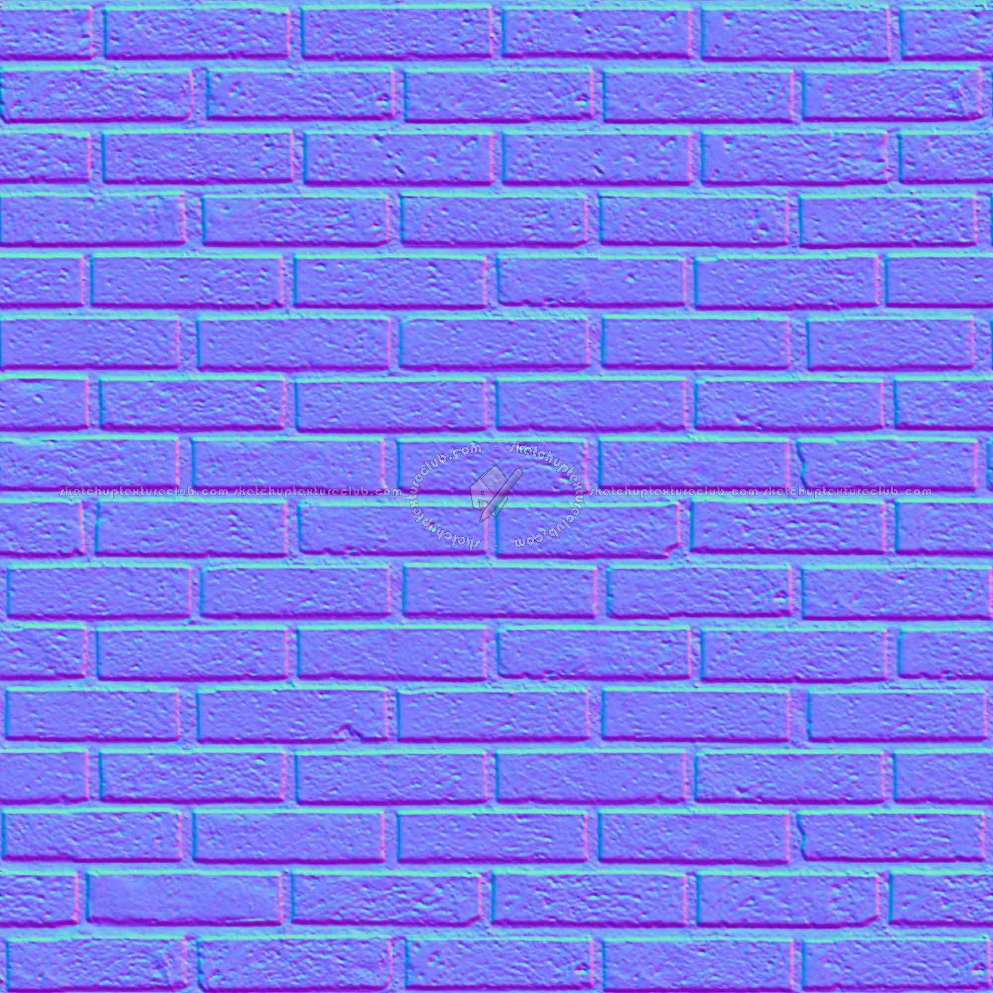 Textures   -   ARCHITECTURE   -   BRICKS   -   Facing Bricks   -   Rustic  - Rustic bricks texture seamless 00245 - Normal