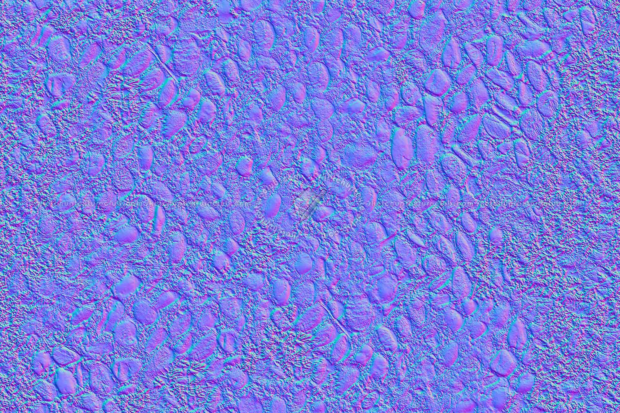 Textures   -   ARCHITECTURE   -   ROADS   -   Paving streets   -   Rounded cobble  - Street paving rounded cobblestone texture seamless 20658 - Normal