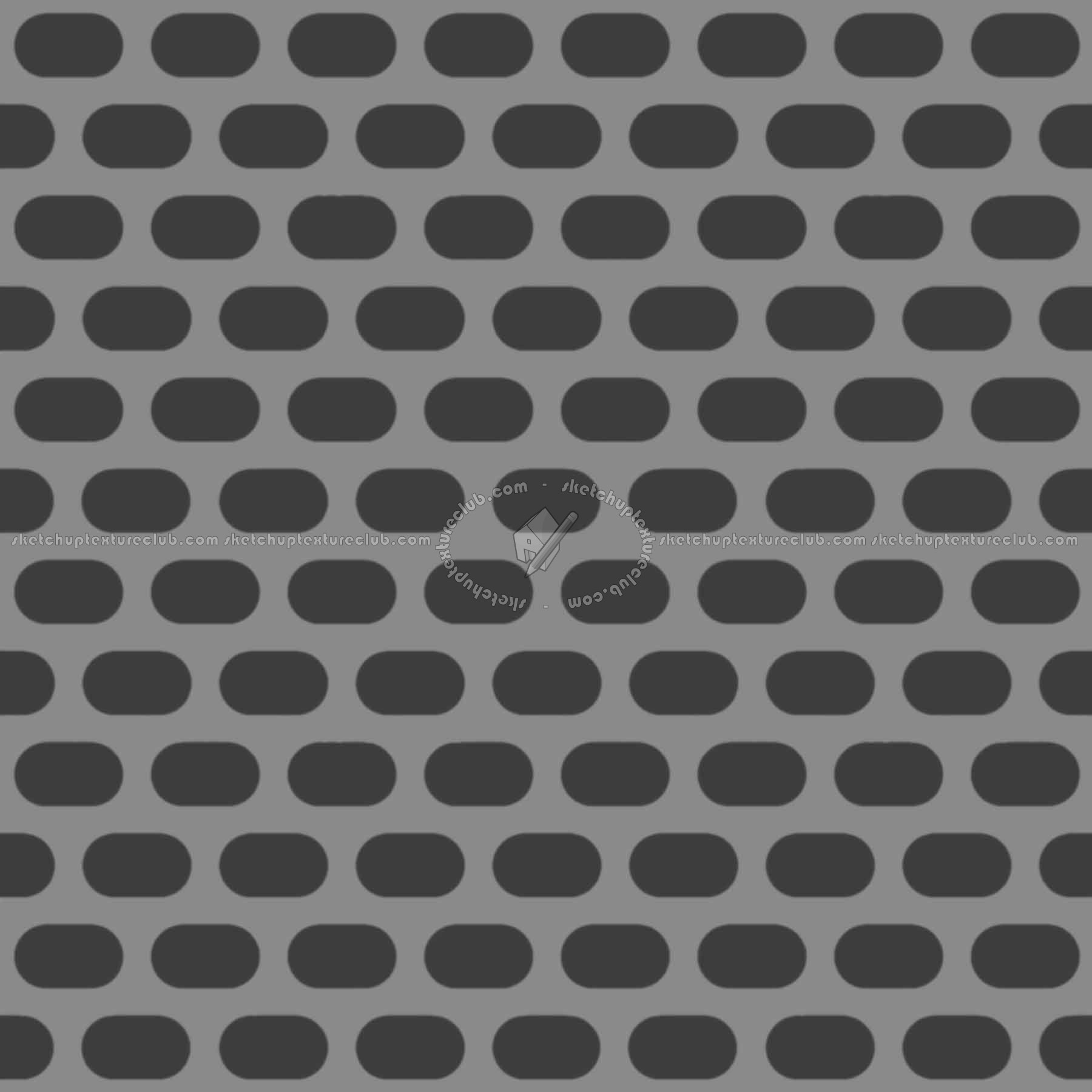 Textures   -   MATERIALS   -   METALS   -   Perforated  - Green painted perforate metal texture seamless 10544 - Displacement