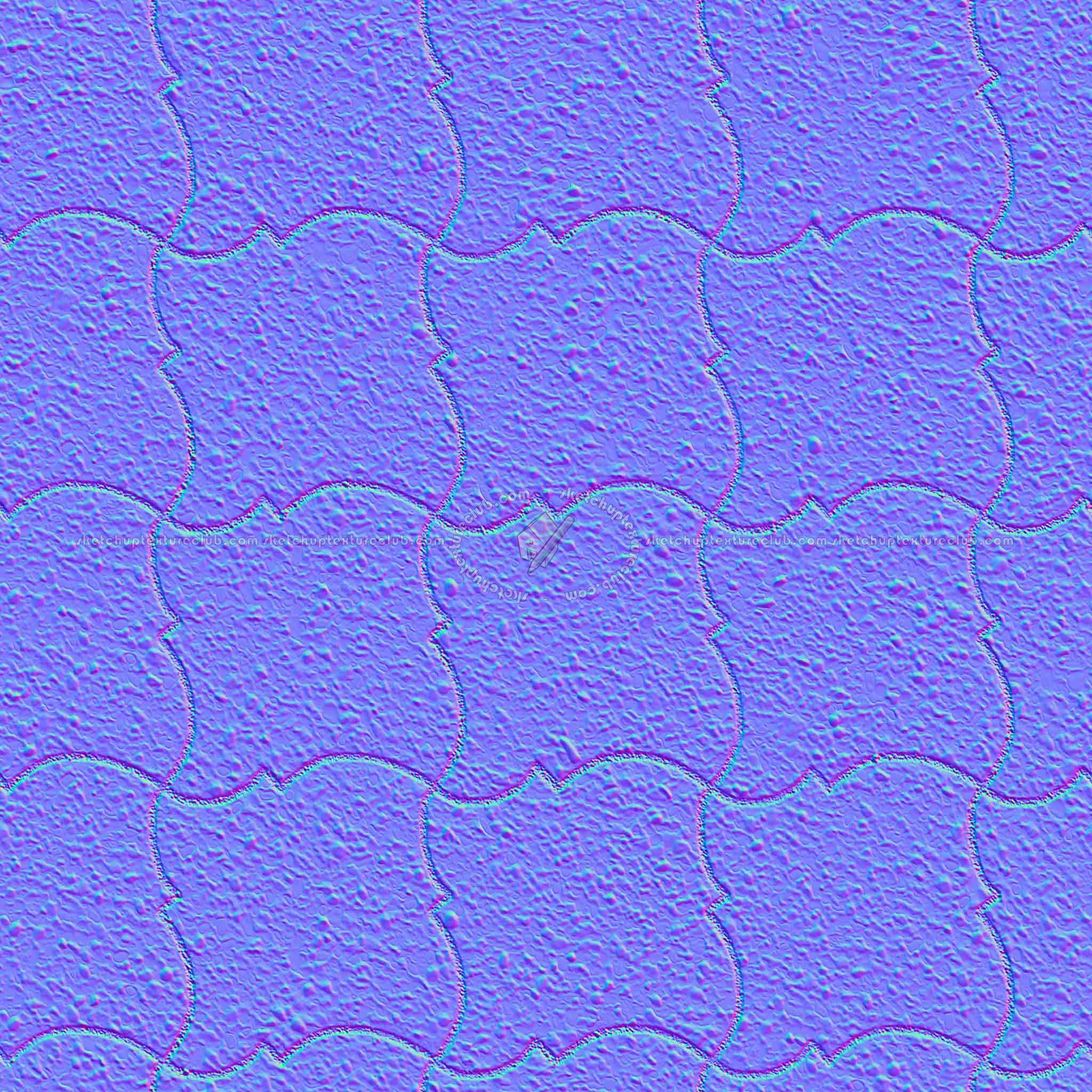 Textures   -   ARCHITECTURE   -   PAVING OUTDOOR   -   Pavers stone   -   Blocks mixed  - Pavers stone mixed size texture seamless 06159 - Normal