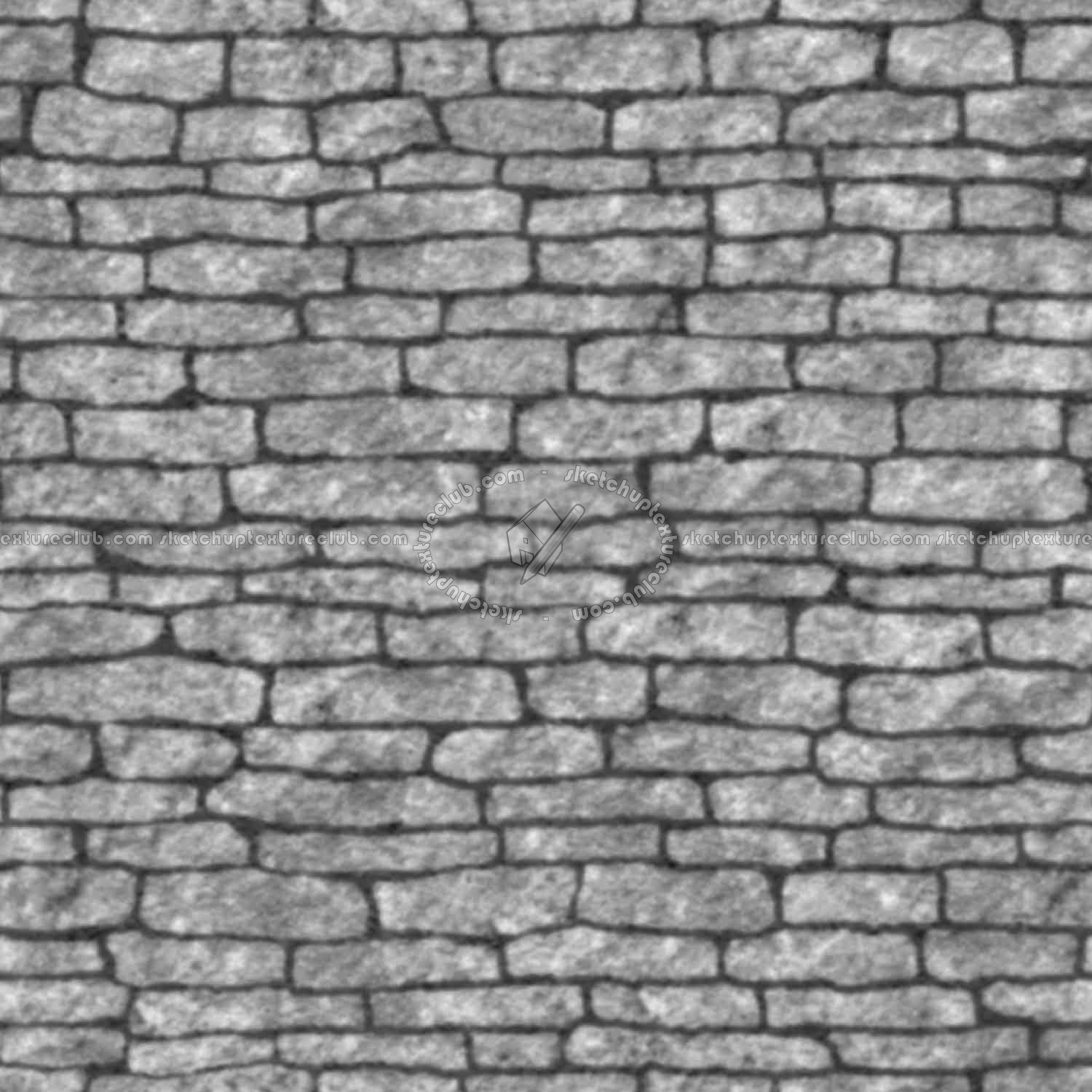 Textures   -   ARCHITECTURE   -   STONES WALLS   -   Stone blocks  - Wall stone with regular blocks texture seamless 08365 - Displacement