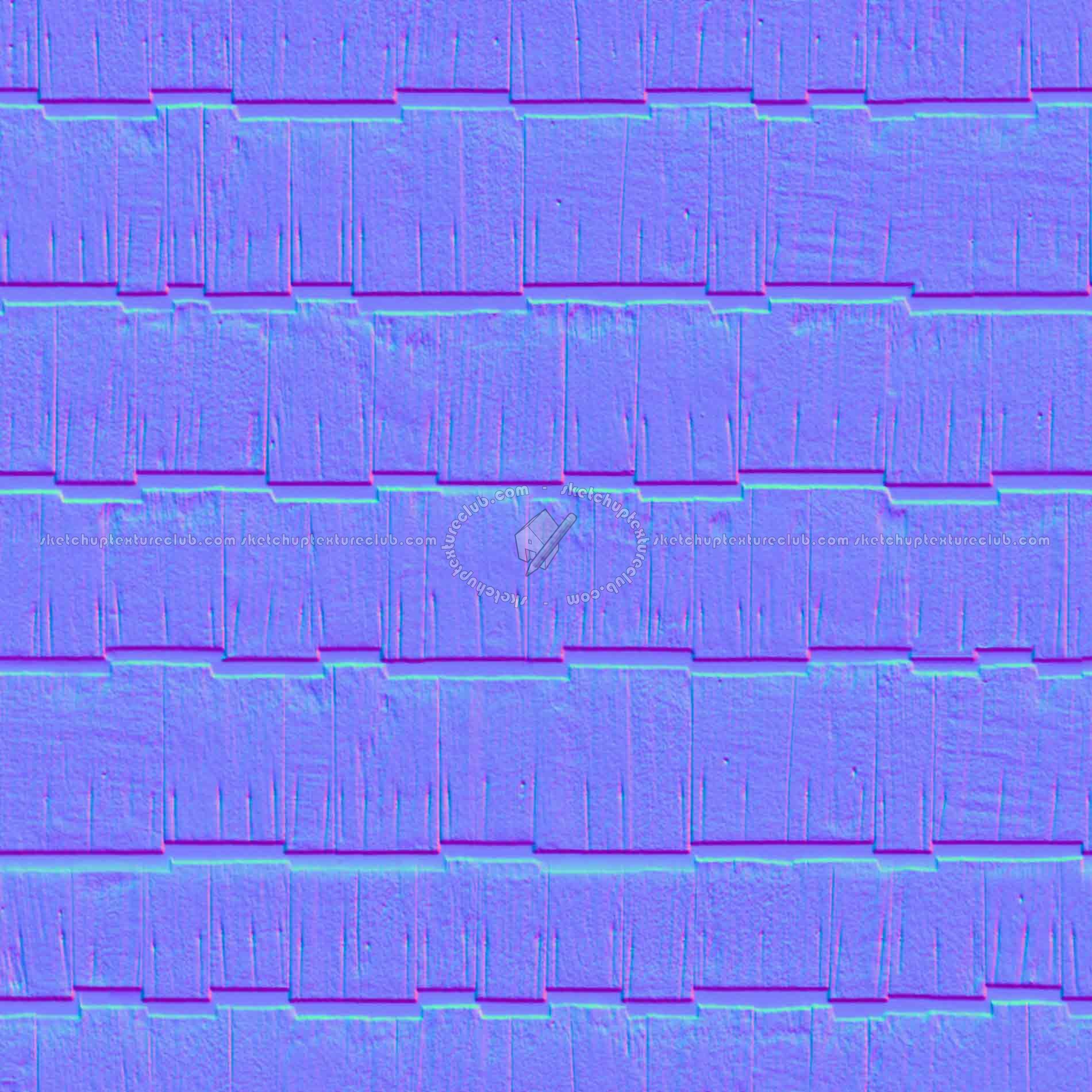 Textures   -   ARCHITECTURE   -   ROOFINGS   -   Shingles wood  - Wood shingle roof texture seamless 03850 - Normal