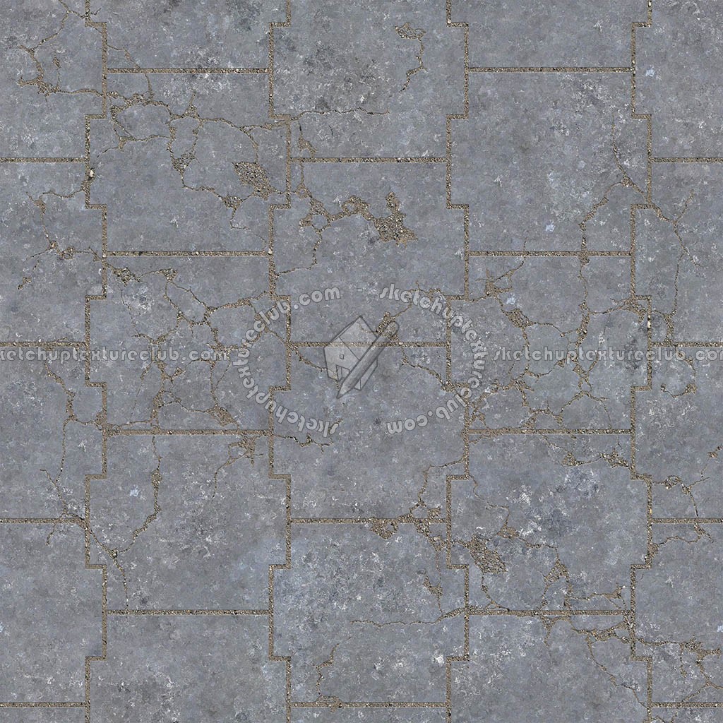 Textures   -   ARCHITECTURE   -   PAVING OUTDOOR   -   Concrete   -   Blocks damaged  - Concrete paving outdoor damaged texture seamless 05552 (seamless)