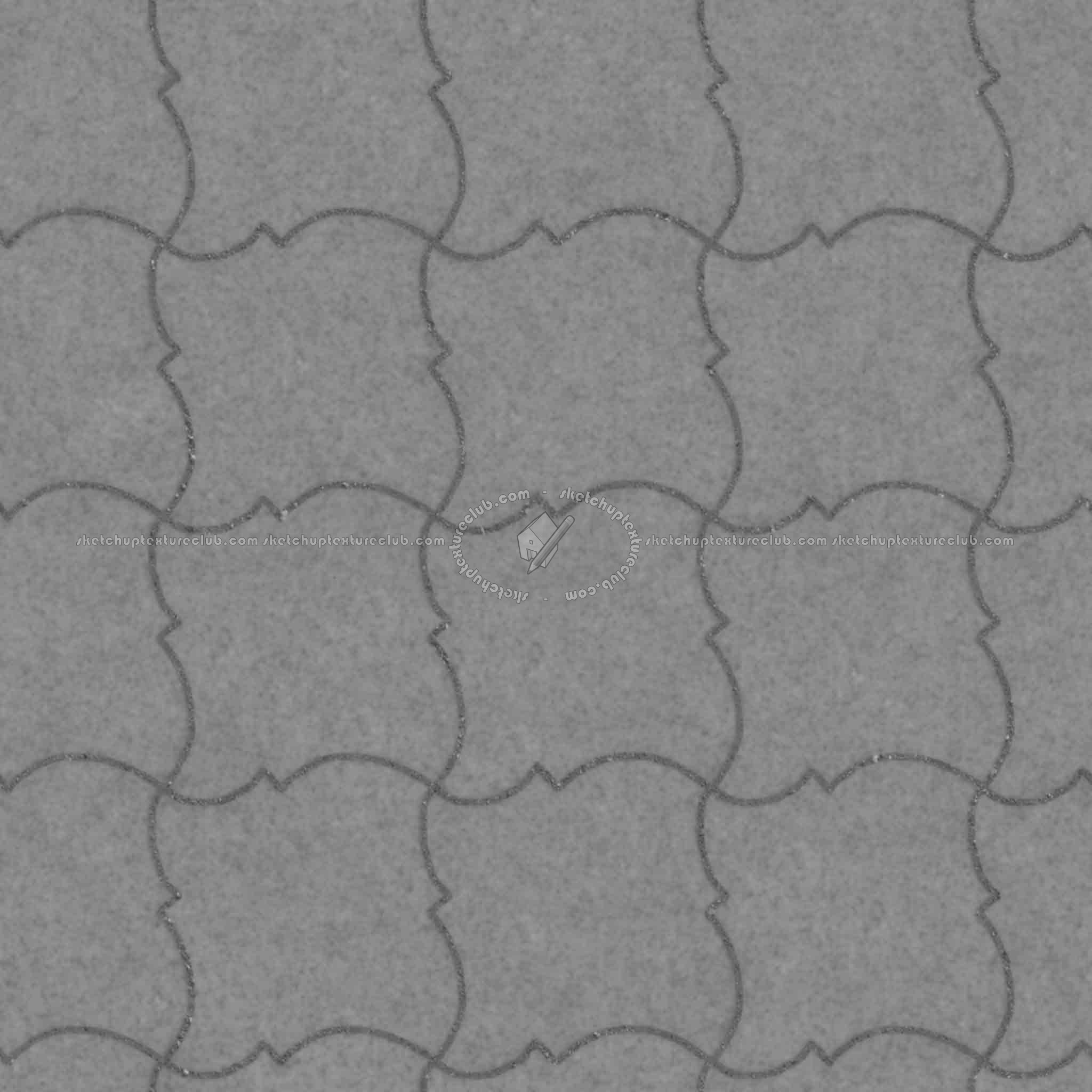 Textures   -   ARCHITECTURE   -   PAVING OUTDOOR   -   Pavers stone   -   Blocks mixed  - Pavers stone mixed size texture seamless 06160 - Displacement