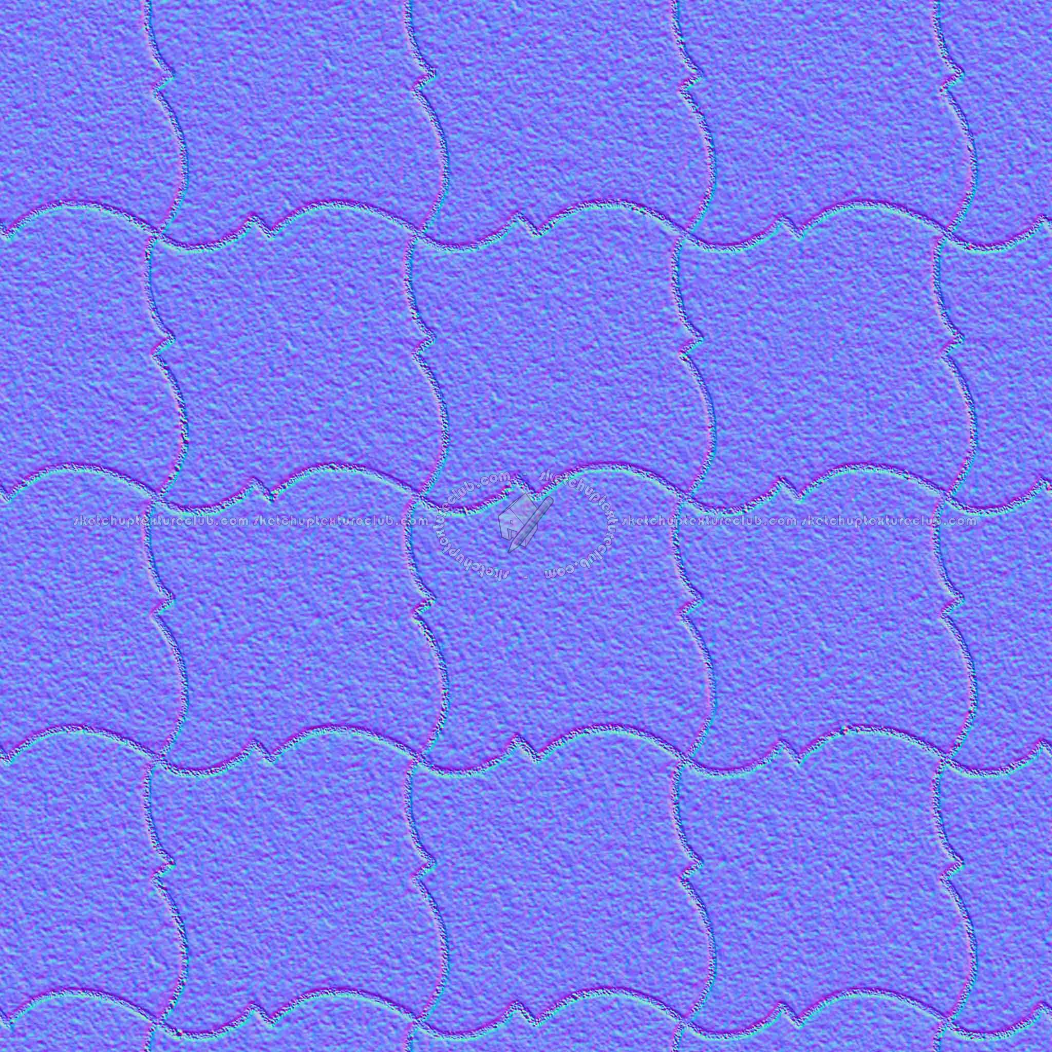 Textures   -   ARCHITECTURE   -   PAVING OUTDOOR   -   Pavers stone   -   Blocks mixed  - Pavers stone mixed size texture seamless 06160 - Normal