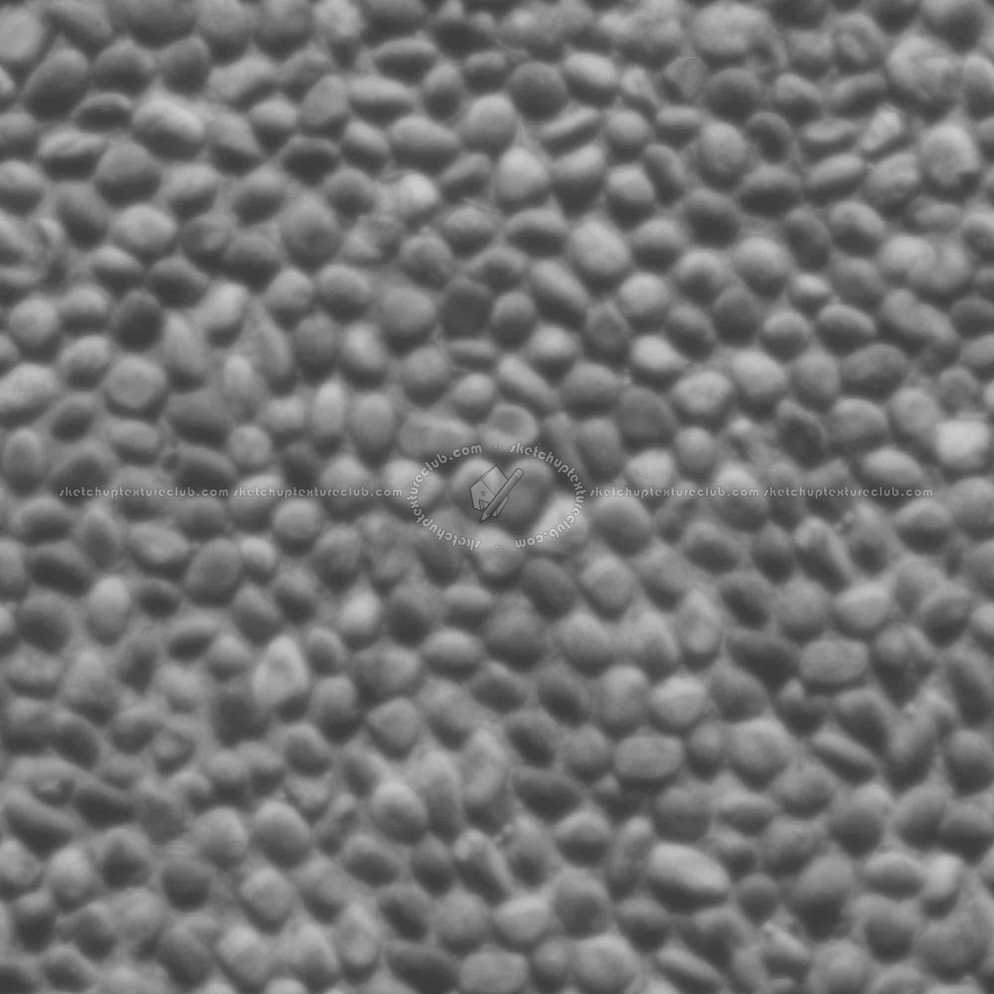 Textures   -   ARCHITECTURE   -   ROADS   -   Paving streets   -   Rounded cobble  - Street paving rounded cobblestone texture seamless 21264 - Displacement