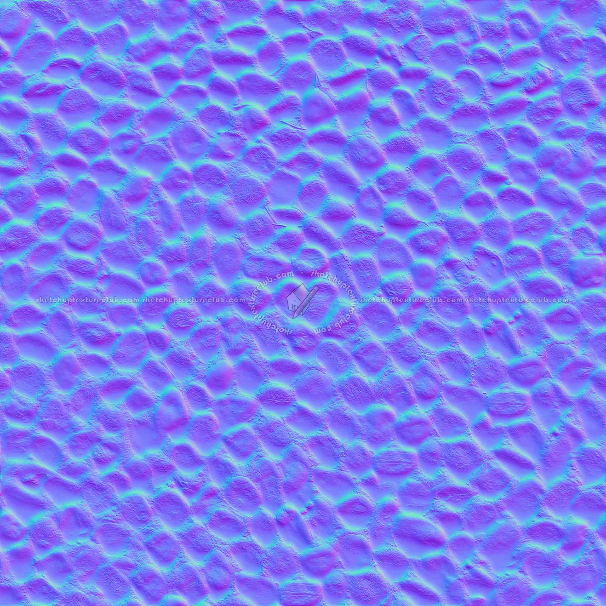 Textures   -   ARCHITECTURE   -   ROADS   -   Paving streets   -   Rounded cobble  - Street paving rounded cobblestone texture seamless 21264 - Normal