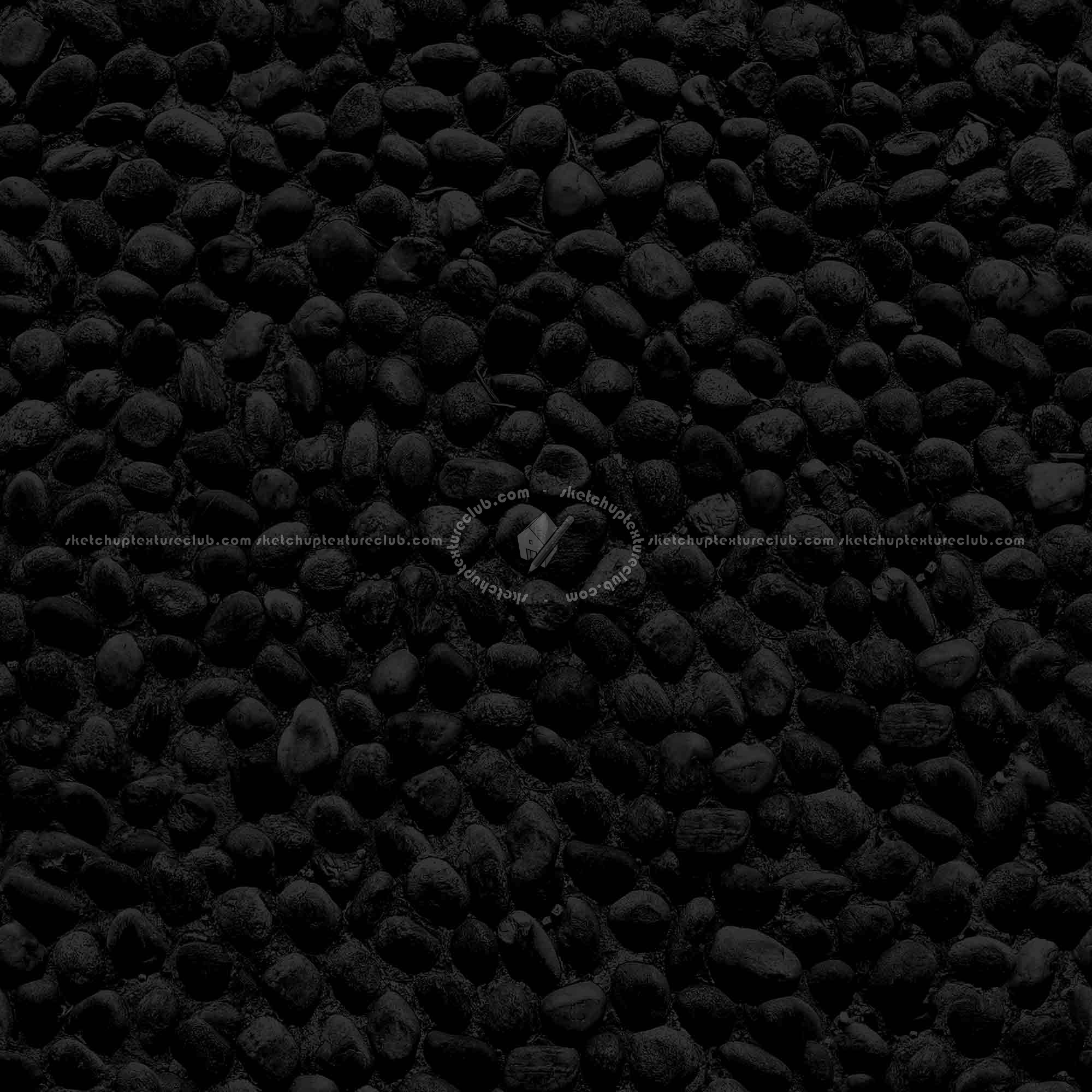 Textures   -   ARCHITECTURE   -   ROADS   -   Paving streets   -   Rounded cobble  - Street paving rounded cobblestone texture seamless 21264 - Specular