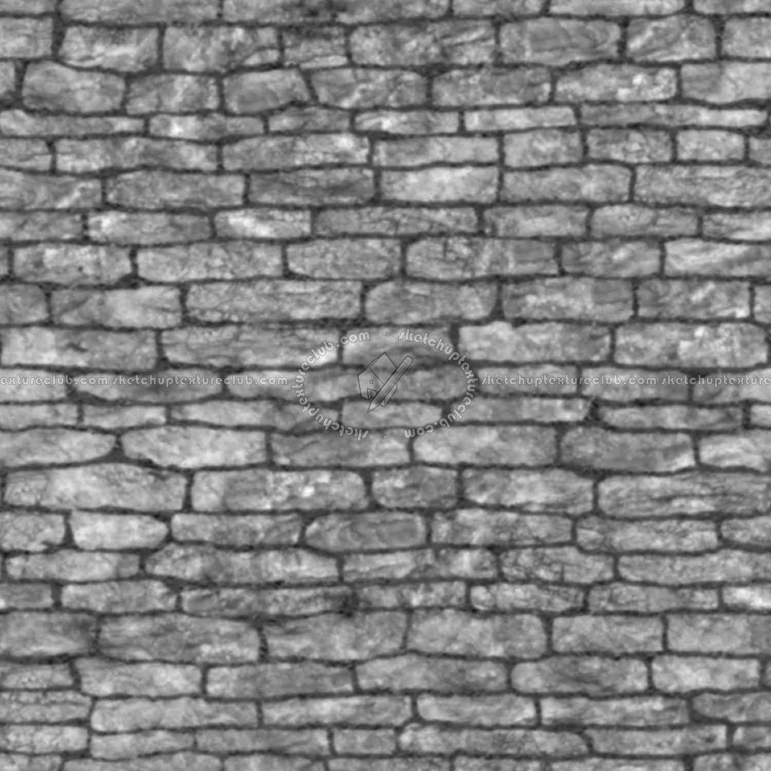 Textures   -   ARCHITECTURE   -   STONES WALLS   -   Stone blocks  - Wall stone with regular blocks texture seamless 08366 - Displacement