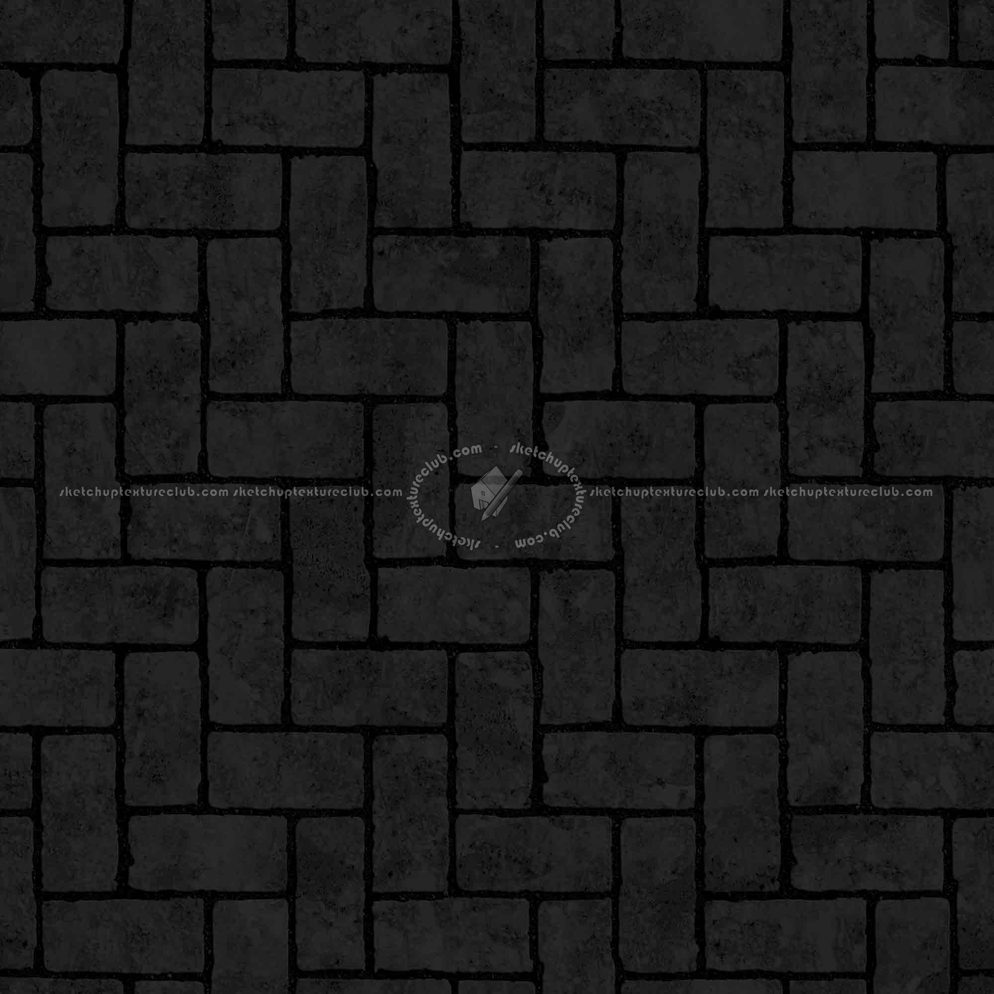 Textures   -   ARCHITECTURE   -   PAVING OUTDOOR   -   Concrete   -   Herringbone  - Concrete paving herringbone outdoor texture seamless 05864 - Specular