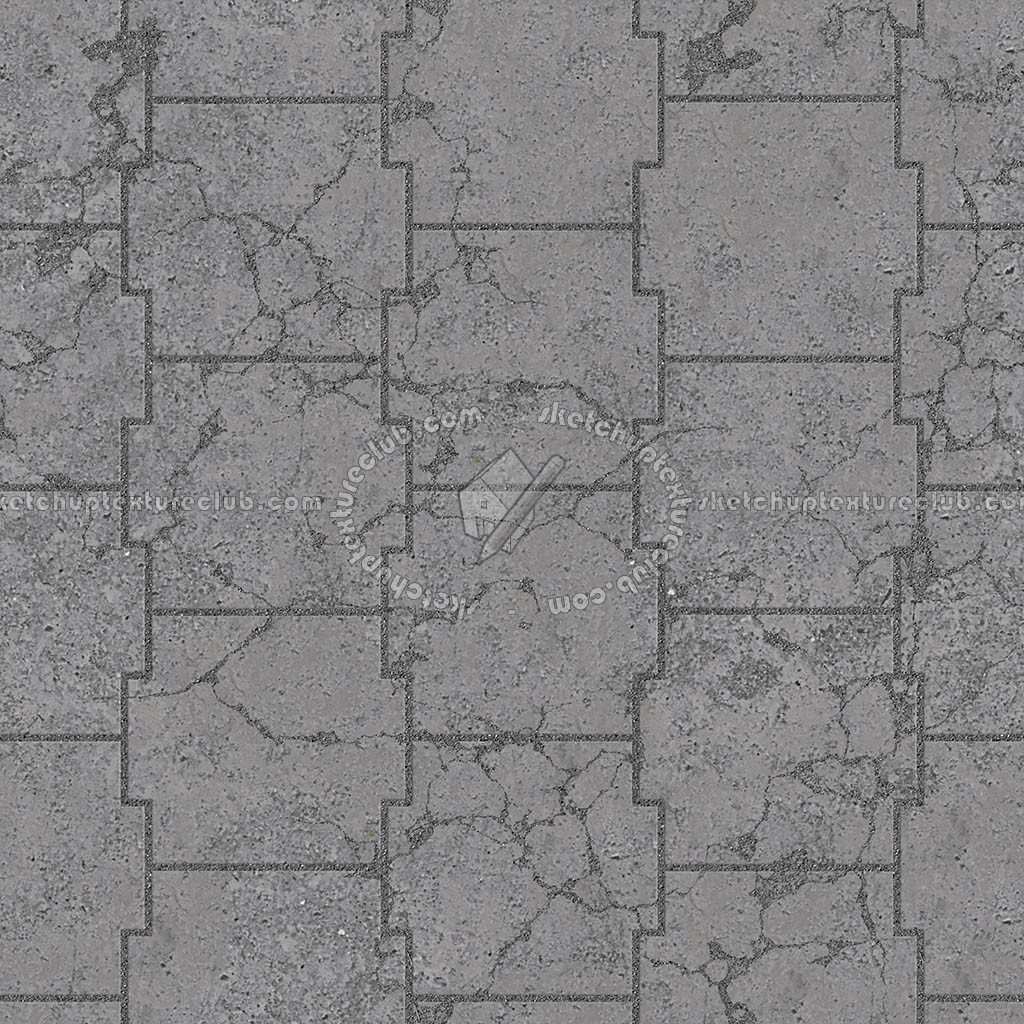 Textures   -   ARCHITECTURE   -   PAVING OUTDOOR   -   Concrete   -   Blocks damaged  - Concrete paving outdoor damaged texture seamless 05553 (seamless)