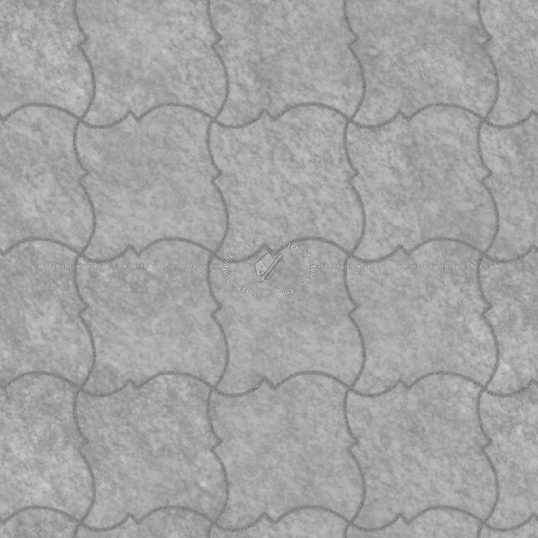 Textures   -   ARCHITECTURE   -   PAVING OUTDOOR   -   Pavers stone   -   Blocks mixed  - Pavers stone mixed size texture seamless 06161 - Displacement