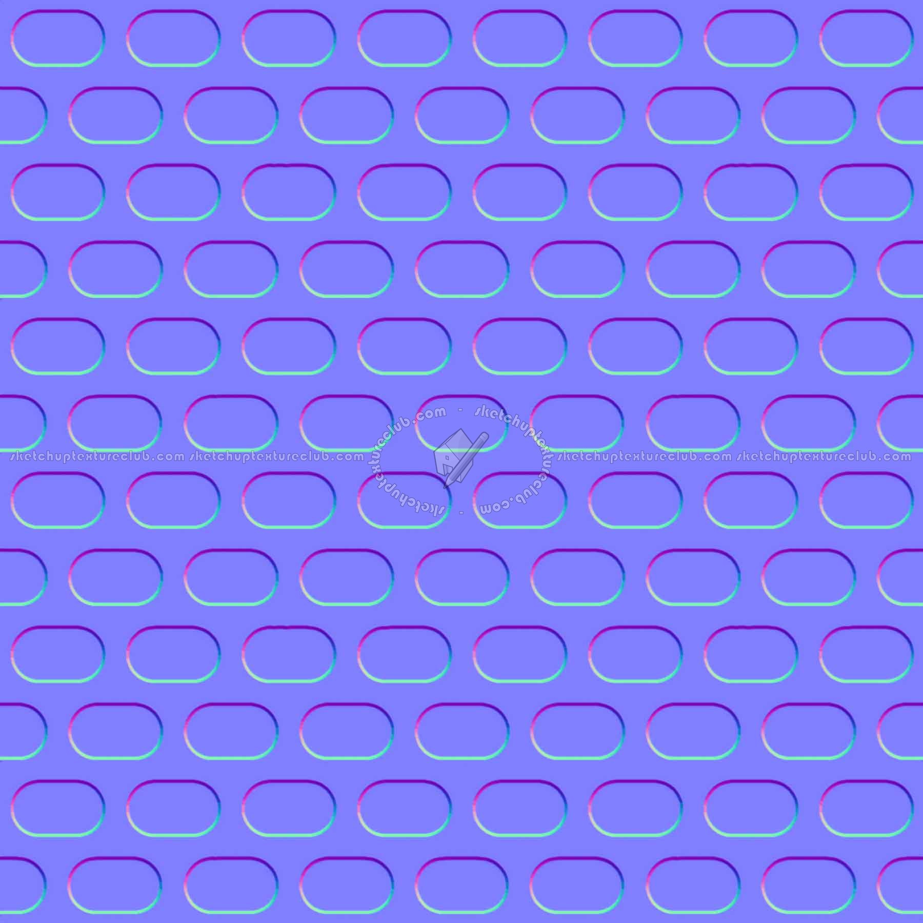 Textures   -   MATERIALS   -   METALS   -   Perforated  - Turquoise panited perforate metal texture seamless 10546 - Normal