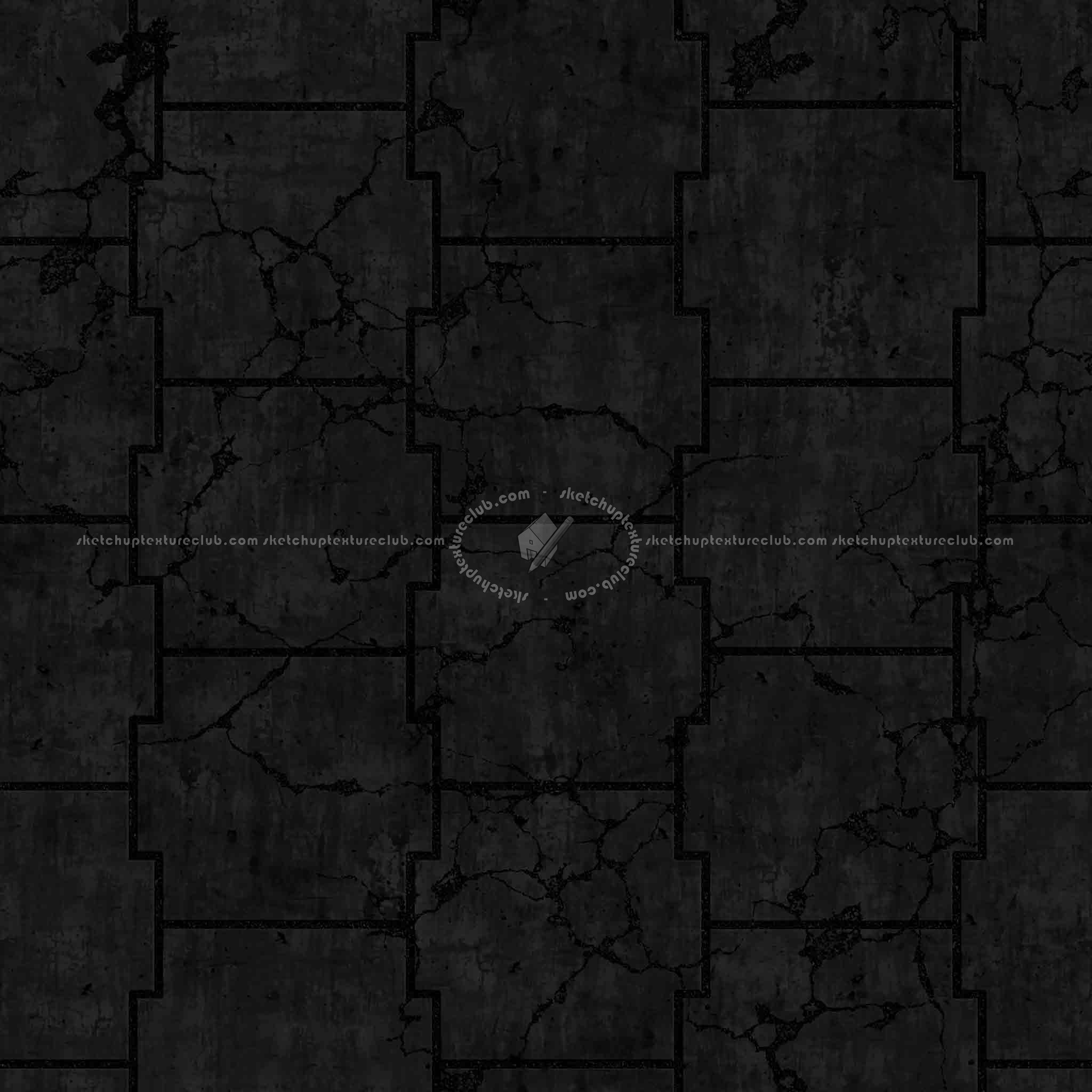 Textures   -   ARCHITECTURE   -   PAVING OUTDOOR   -   Concrete   -   Blocks damaged  - Concrete paving outdoor damaged texture seamless 05554 - Specular