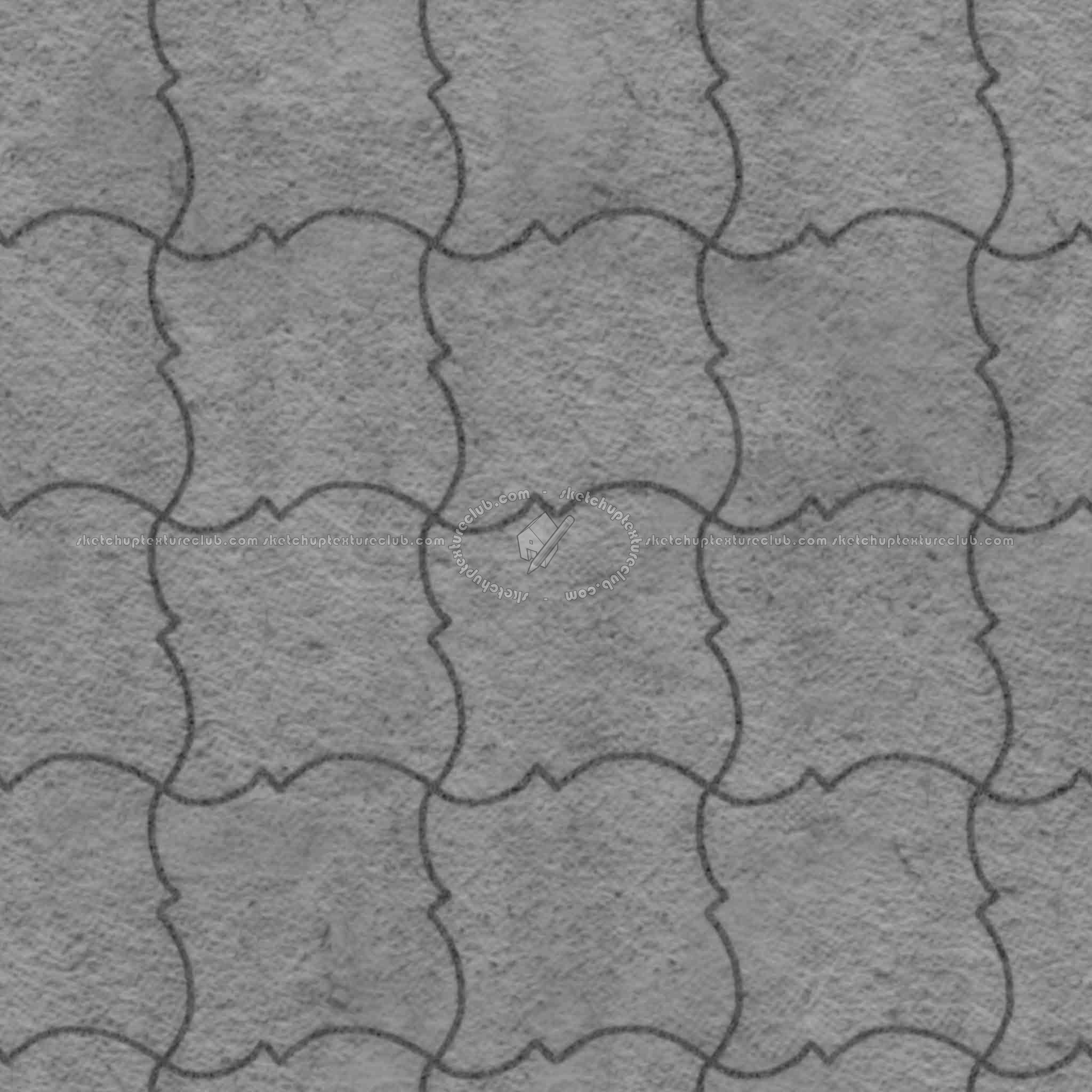 Textures   -   ARCHITECTURE   -   PAVING OUTDOOR   -   Pavers stone   -   Blocks mixed  - Pavers stone mixed size texture seamless 06162 - Displacement