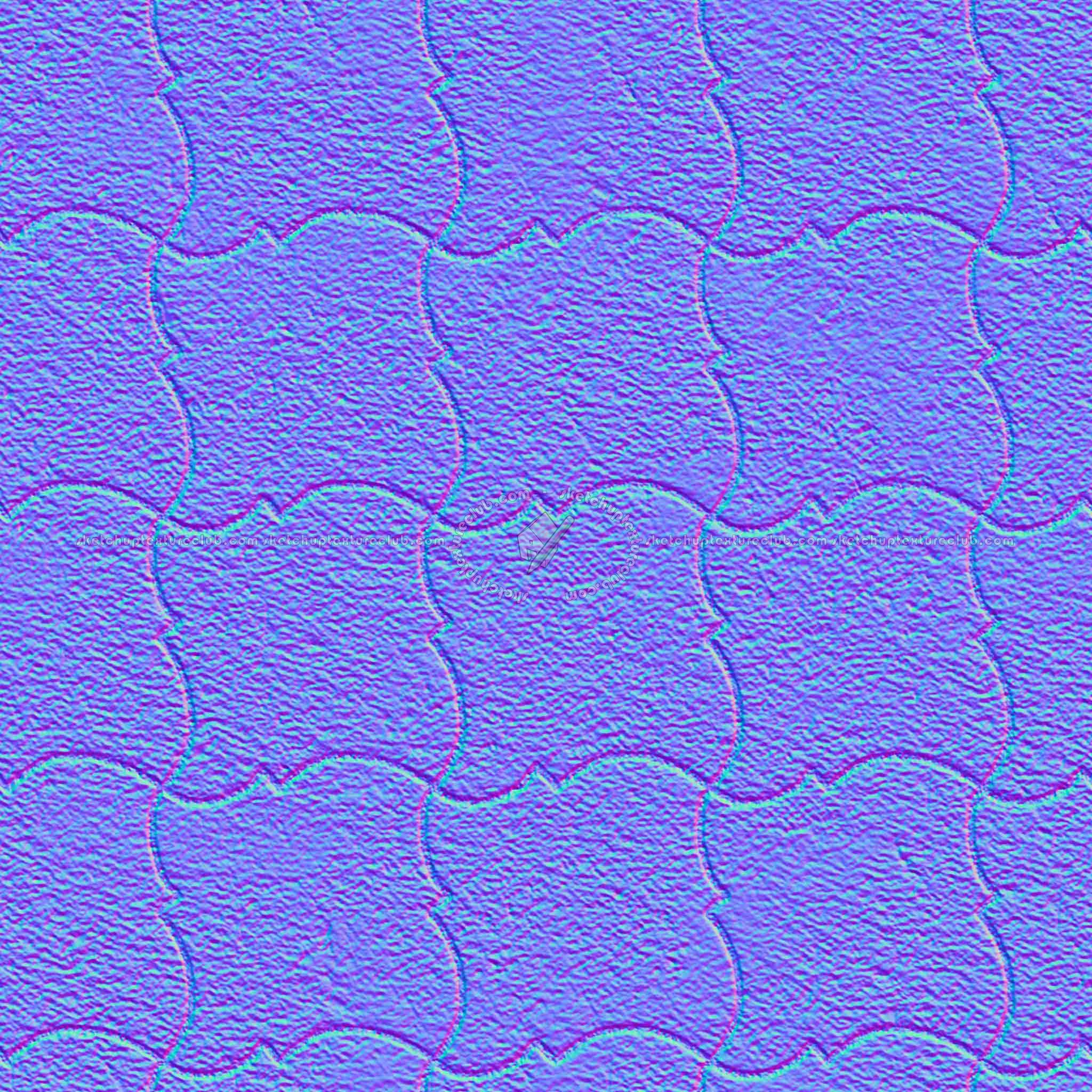 Textures   -   ARCHITECTURE   -   PAVING OUTDOOR   -   Pavers stone   -   Blocks mixed  - Pavers stone mixed size texture seamless 06162 - Normal